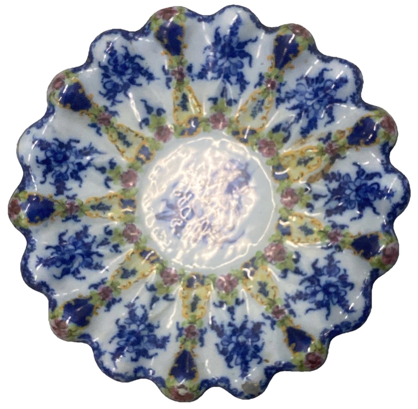 Elpa Cerâmica Vintage ceramic wall plate Hand painted Made Alcobaça E.P.L 18”