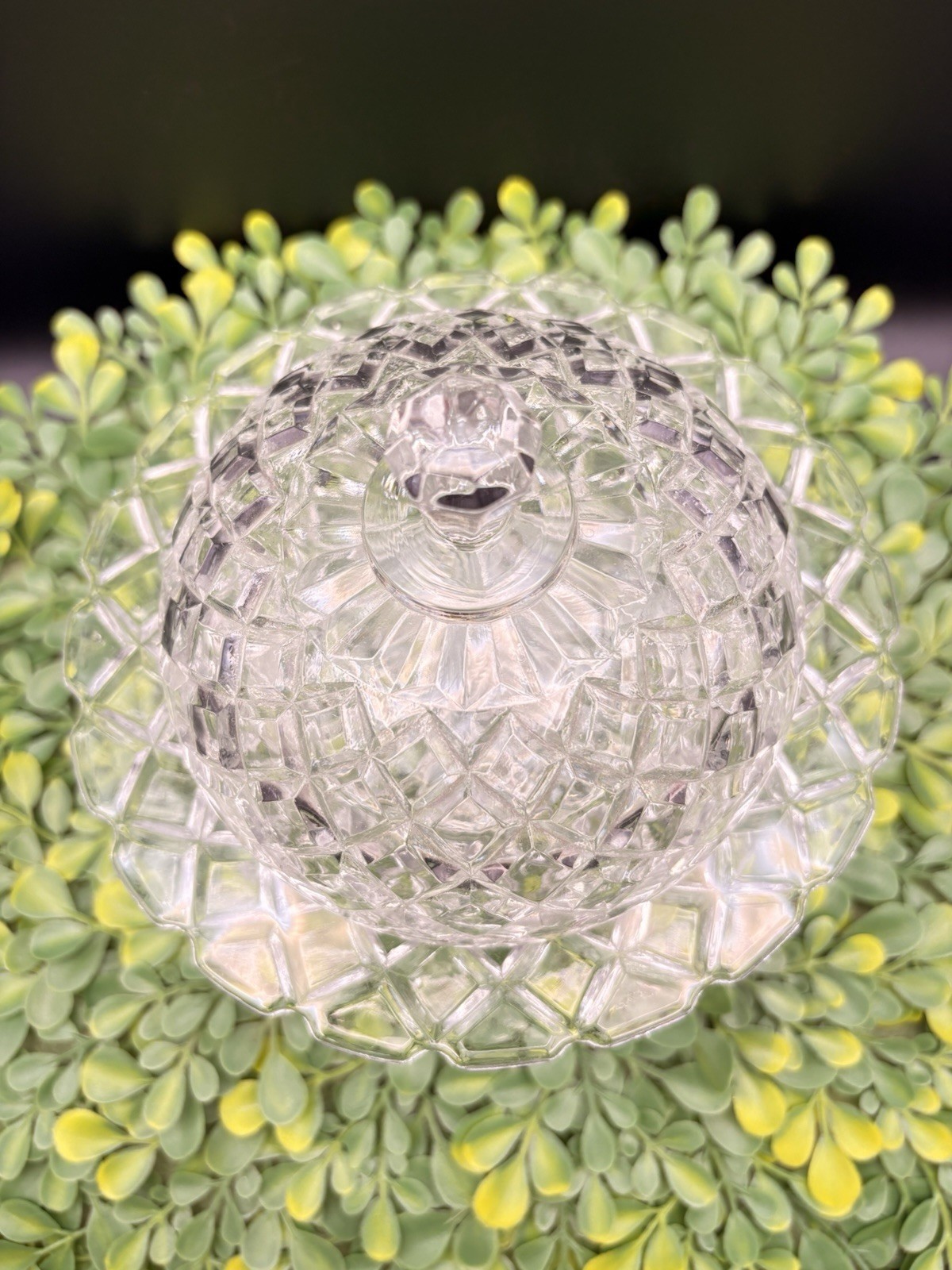 Vintage Clear Dome Covered Wexford Waffle Butter/Cheese Dish – Anchor Hocking