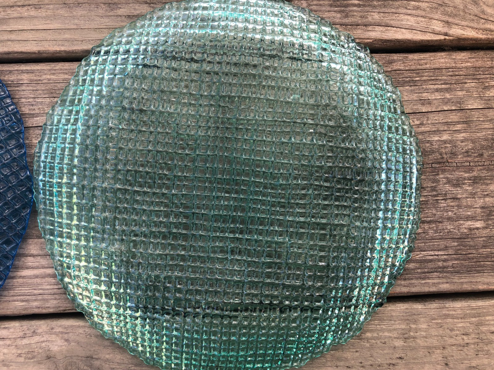 Set of 4 Lumere Glass Salad Plates – See Picture For Color Variations – About 8″