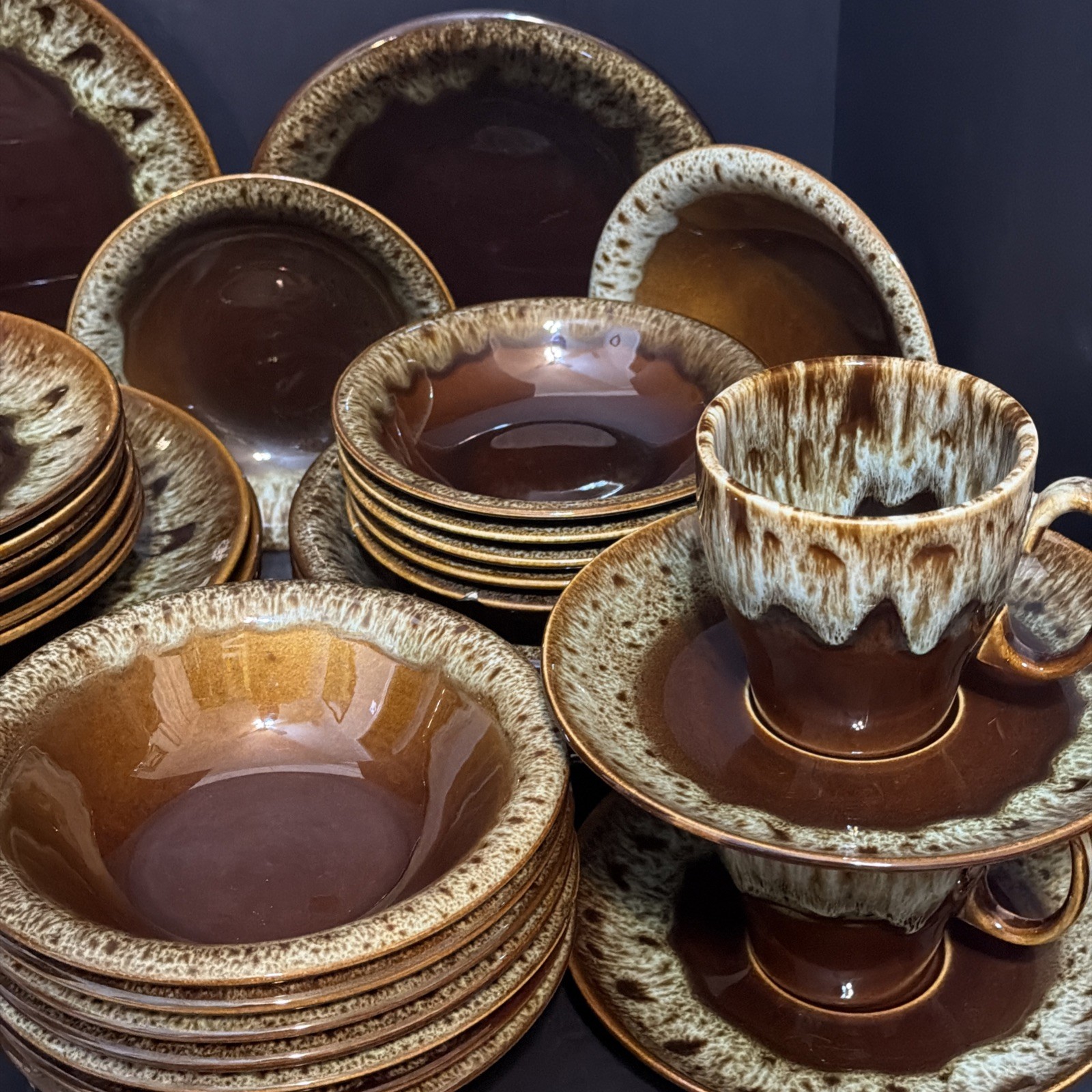 Vintage Pennsylvania Dripware 45 pcs – Service for 4++ – 7 pc Place Setting USA