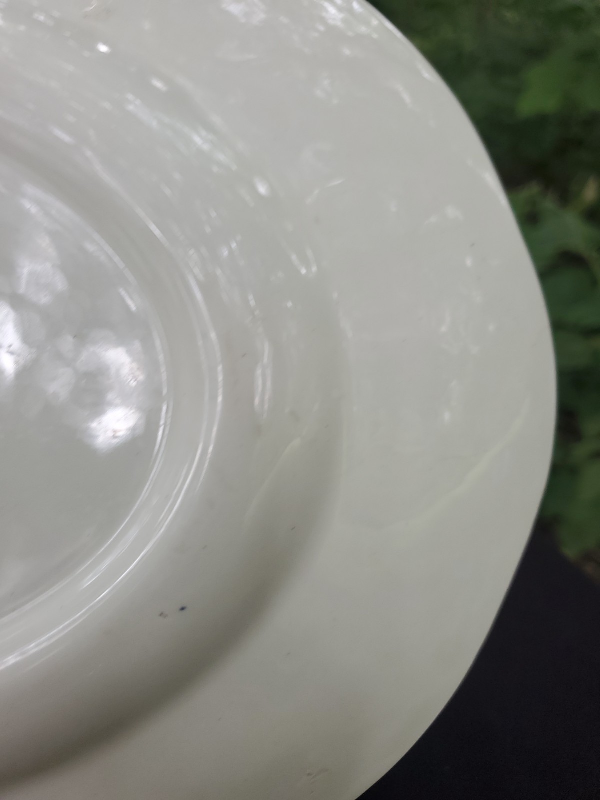 VTG Liberty Blue White Staffordshire Transferware Ironstone Oval Platter 12″