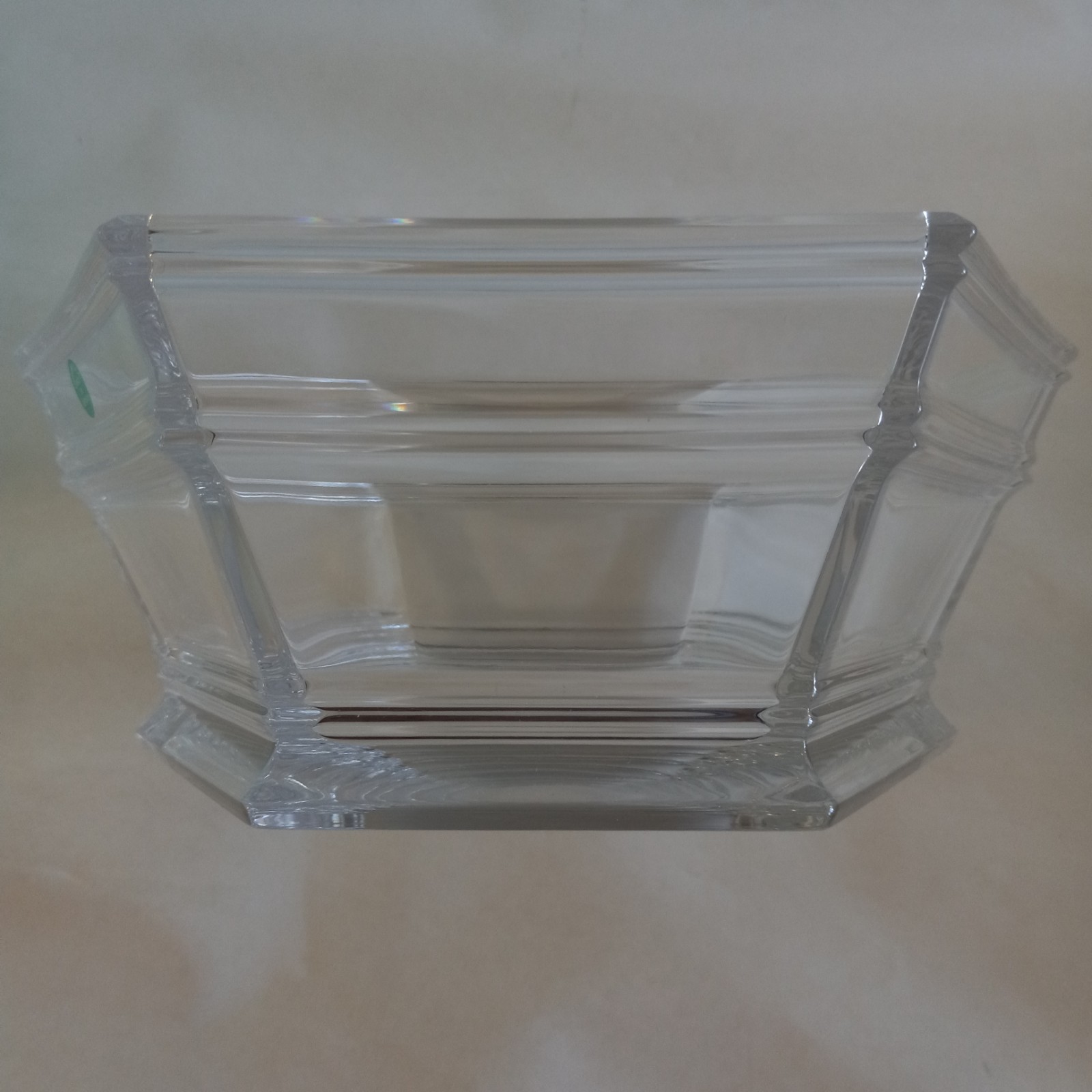 PREOWNED TIFFANY & CO. WINDHAM CRYSTAL BOWL HEXAGONAL SIX SIDED SIGNED ORIG BOX