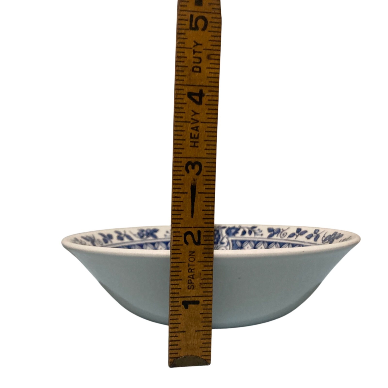 Vintage Broadhurst Staffordshire Ironstone Blue Nankin Bird Bowls Set of 4