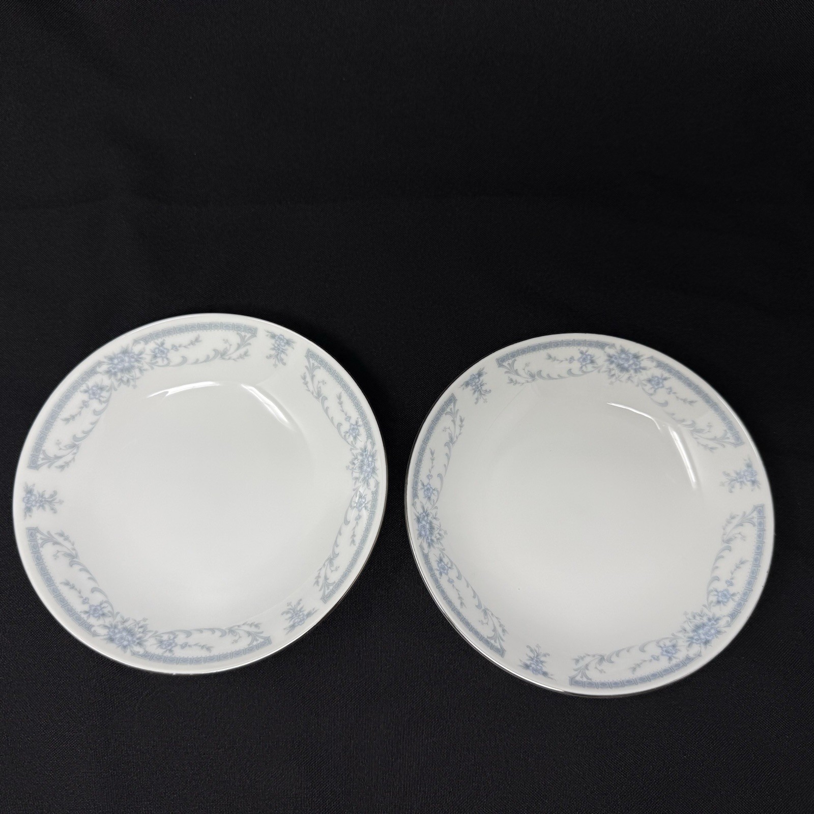 Sheffield Berry Dessert Bowl Blue Whisper Porcelain Fine China Two-Piece Set NWT