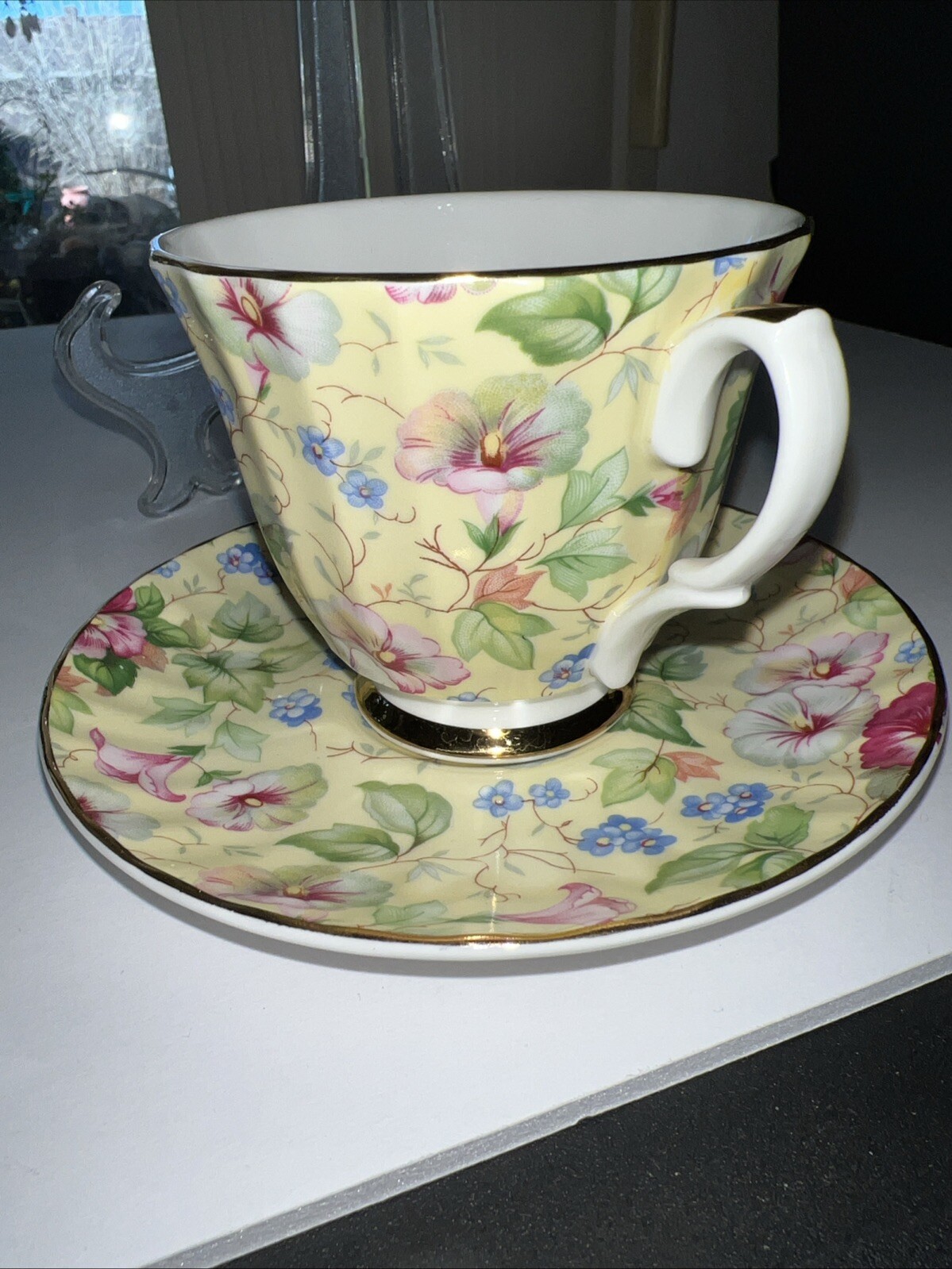Staffordshire Royal Victorian St George , Dorset Rose Cup Saucer NOTEs