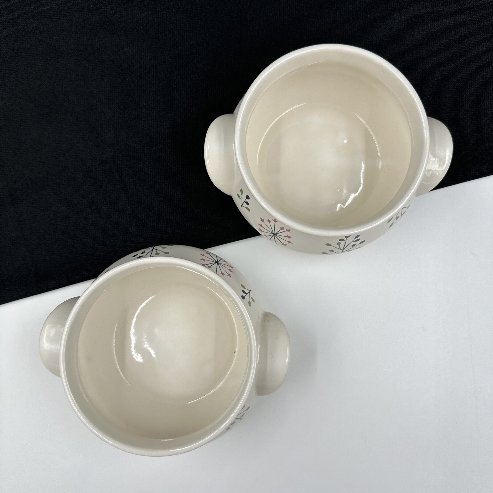Franciscan Echo (2) 4” Individual Casserole Dish Without Lid USA •PRISTINE•