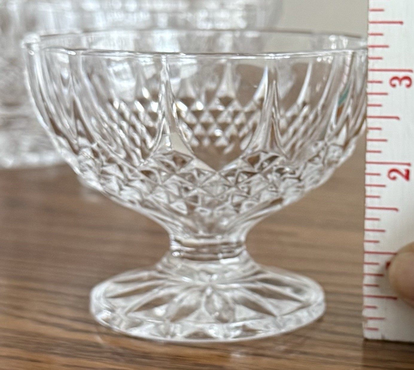 Set of 12 Cristal d’Arques Longchamp Crystal Footed Sherbet Dessert Bowls 4”