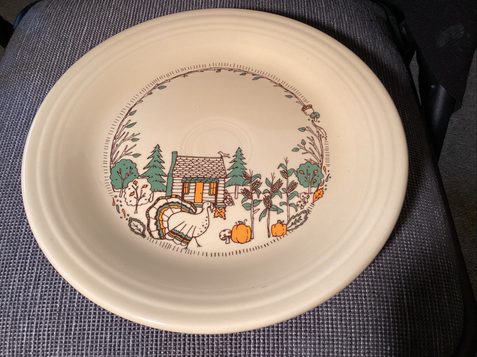 Fiesta Dinner Plate Fall Forest Turkey 10 1/2 Inches