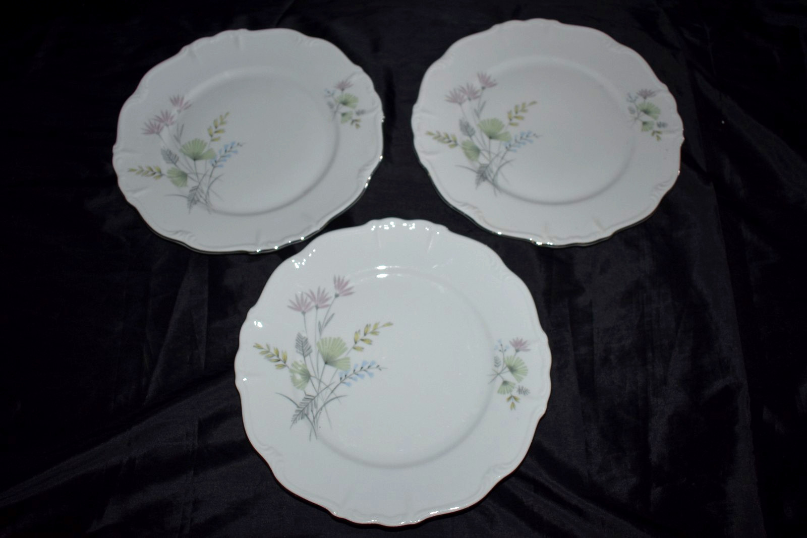 Vintage EDELSTEIN Maria Theresa Bavaria Germany Dinner Plate Set 0f 7 1962 3