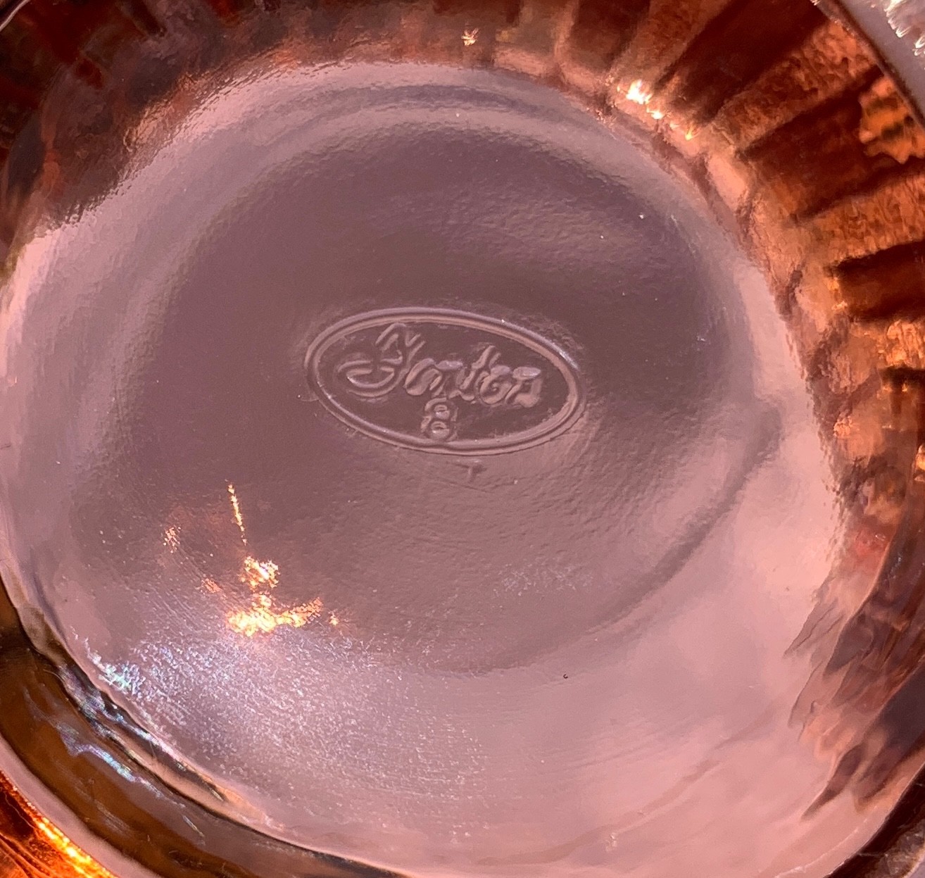 Fenton Rose Blush Flared Rim Bowl Vintage art glass 6.25 in 1980’s