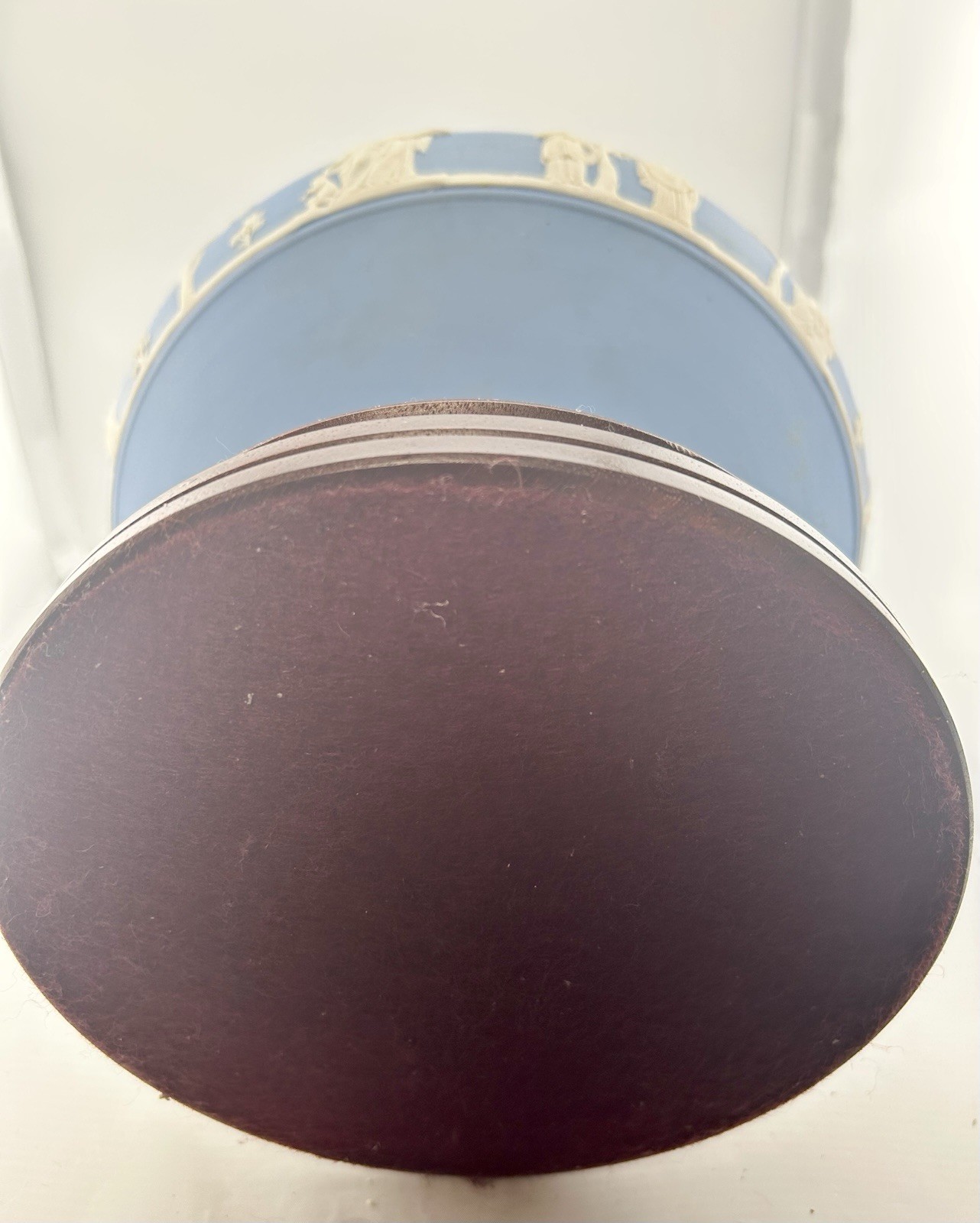 Wedgwood Jasperware Pale Blue & White Sacrifice Imperial Pedestal Bowl England