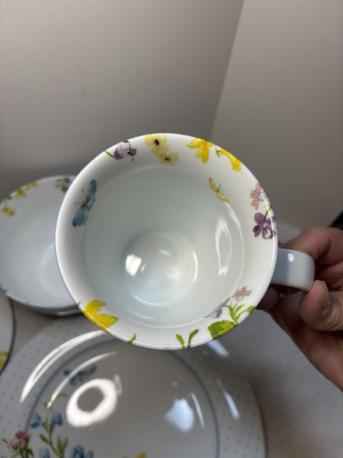 Vtg Katie Alice English Garden 2546896 Set Dinner Plate, Salad Plate, Bowl & Mug