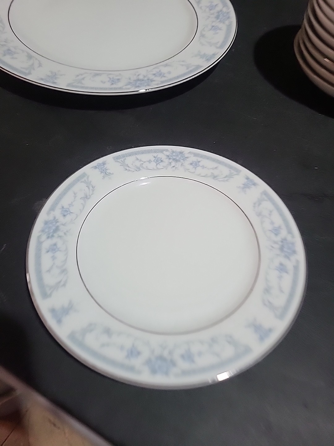 BREAD PLATES Sheffield 1985 BLUE WHISPER Porcelain Fine China 6 1/2”