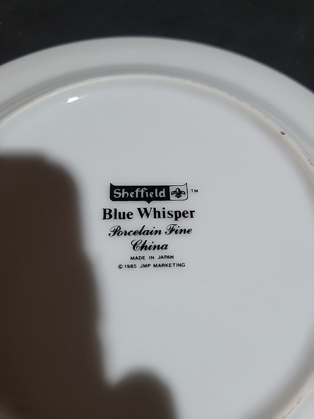 BREAD PLATES Sheffield 1985 BLUE WHISPER Porcelain Fine China 6 1/2”