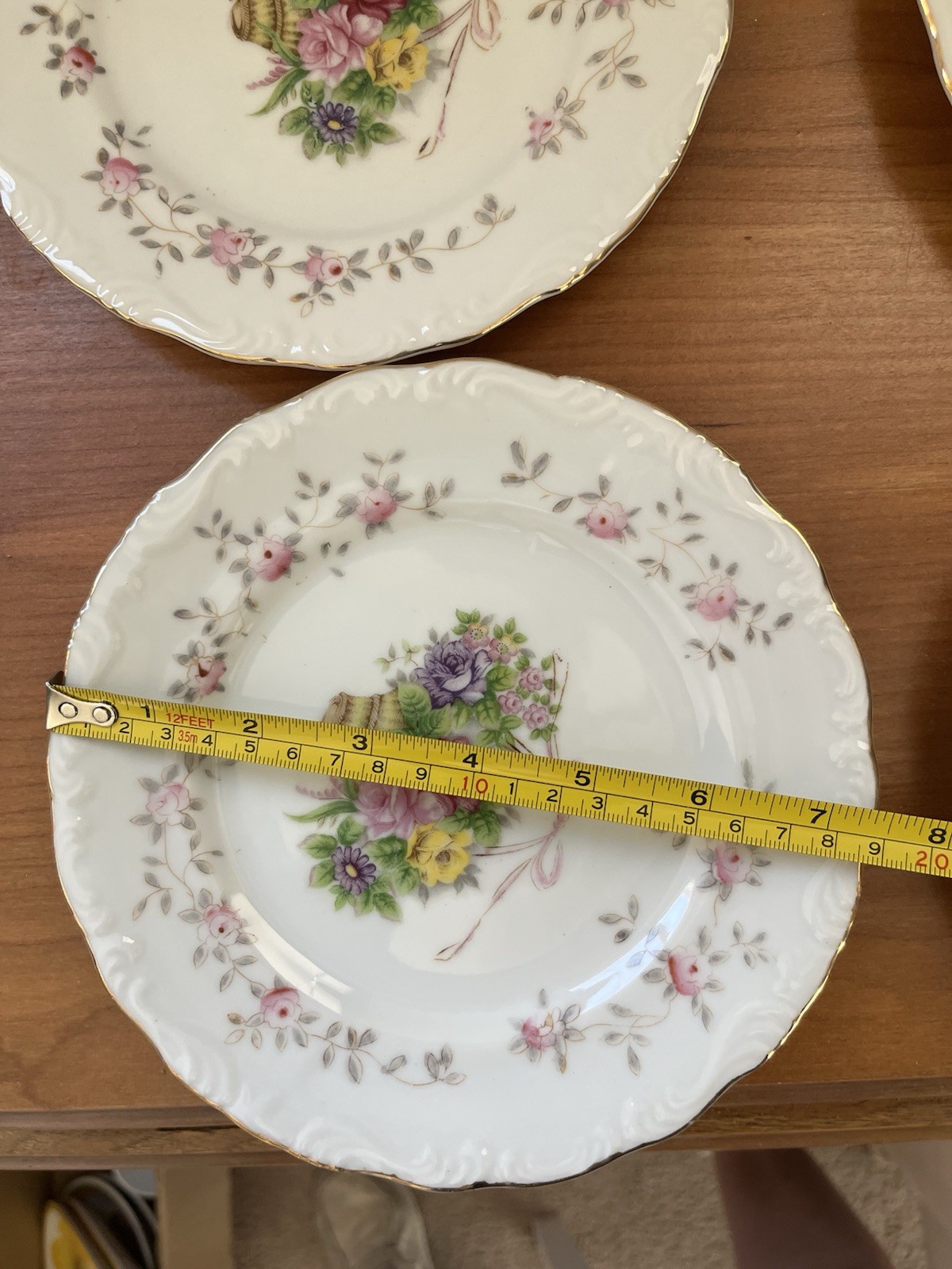 Set Of 4 Vintage Lipper & Mann Salad Dishes In Bristol Gardens Pattern