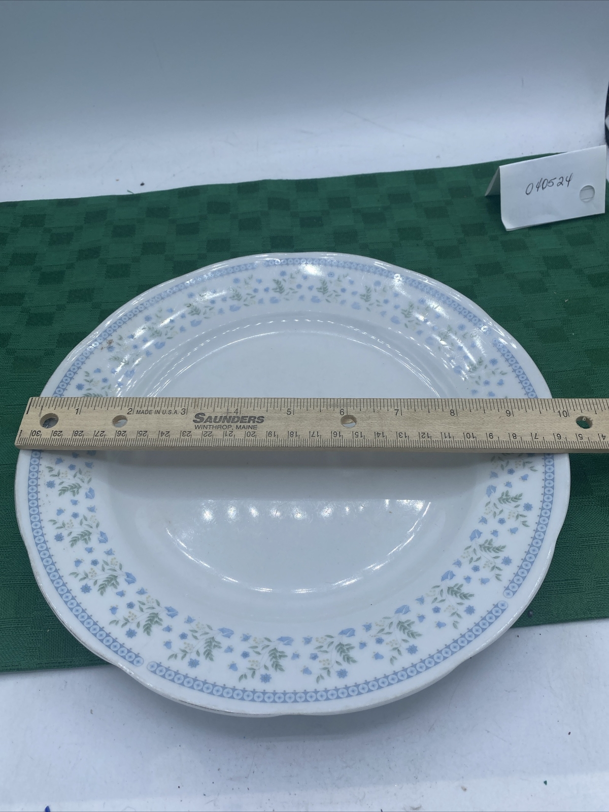 GUC-China-Blue/Green Bluebell Pattern 10” Dinner Plate