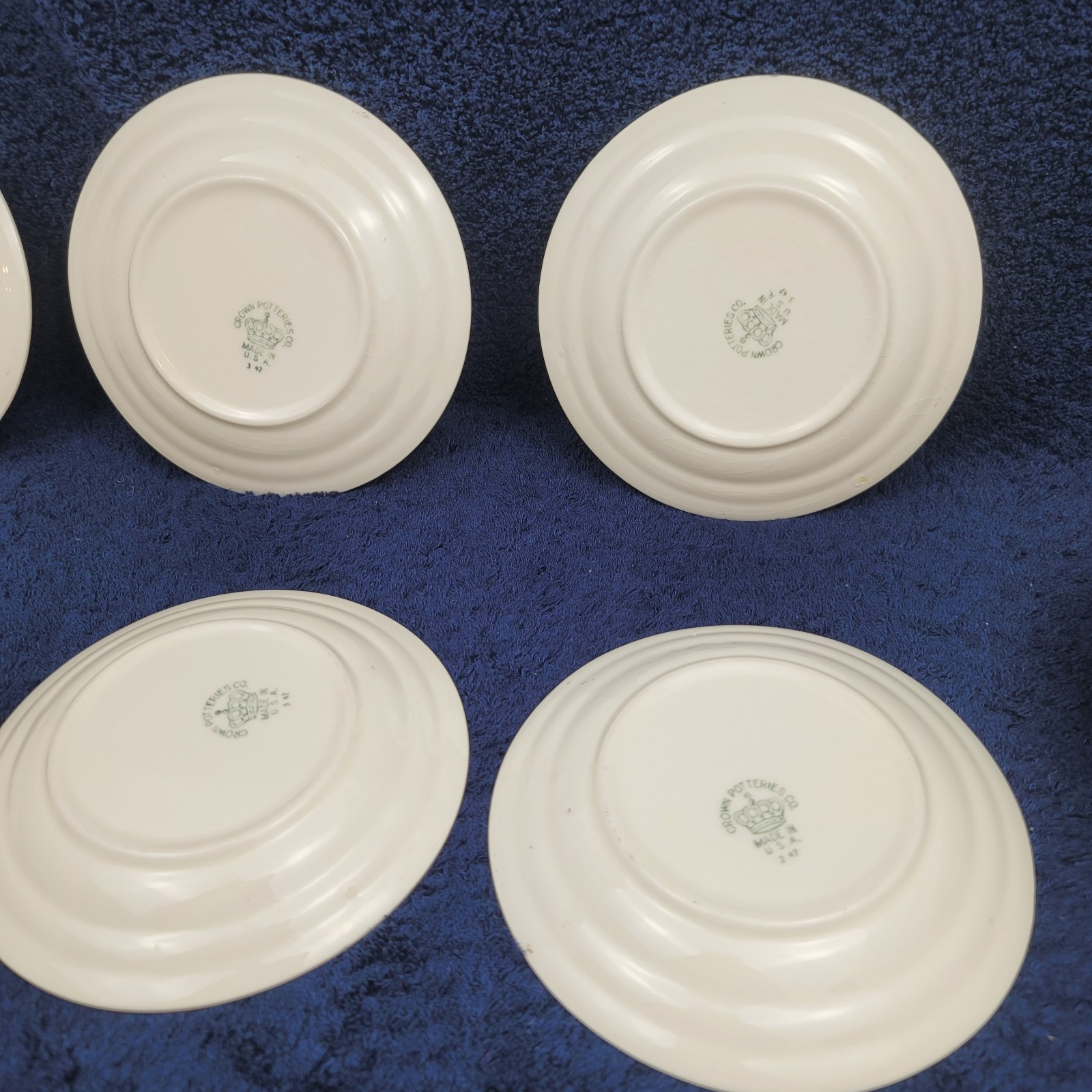12 Crown Potteries Bread Plates 2 47 Gilt 5 ⁷/⁸” China Victorian DISPLAY ONLY