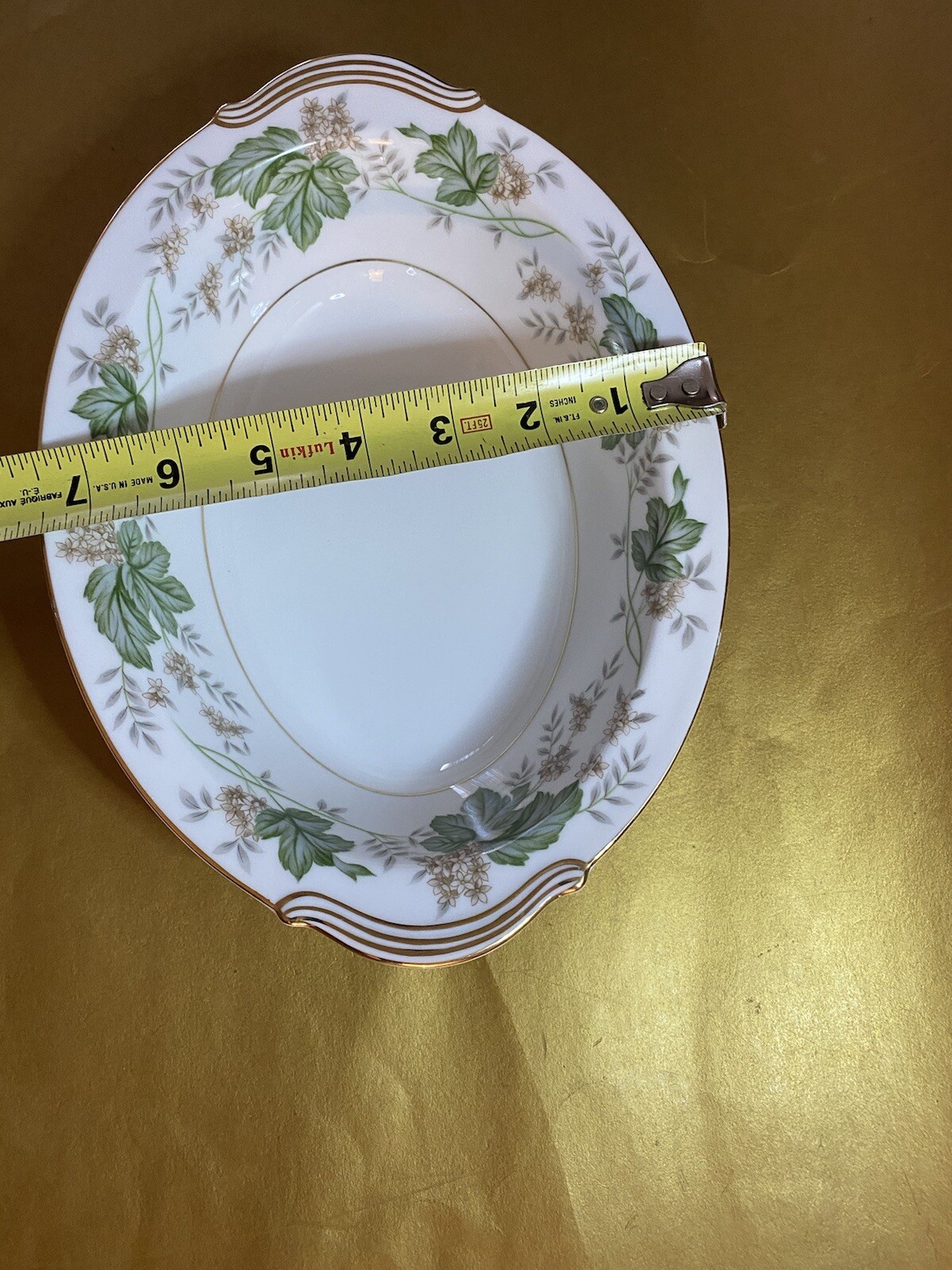 NORITAKE CHINA DAPHNE 5312 VEGETABLE BOWL & 6 SALAD DESERT PLATES VINTAGE SET
