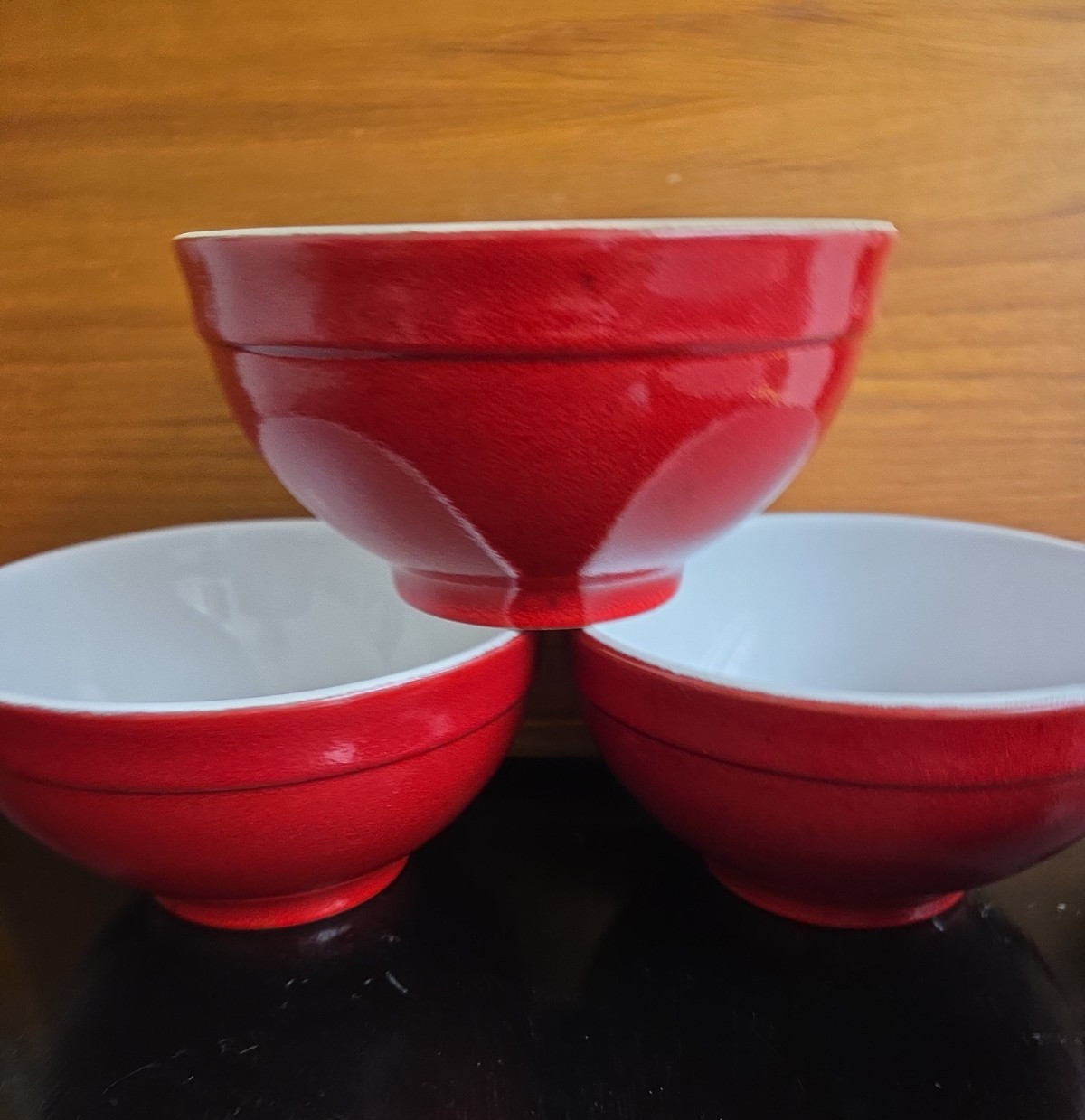 Emile Henry Provencale Red Cherise Cereal Bowl Set 4 France 2121 Soup 5 3/4″
