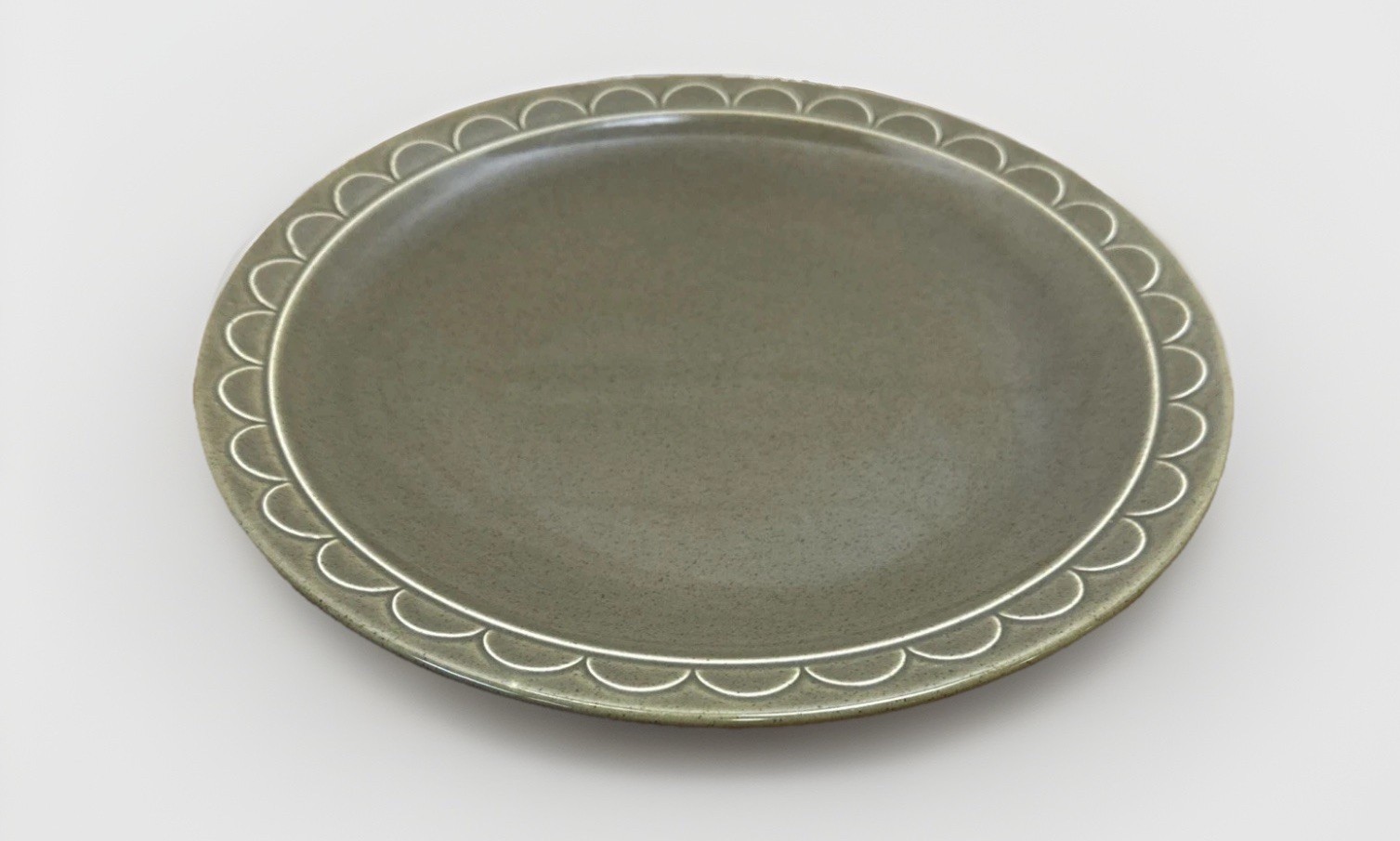 Vintage Homer Laughlin Sheffield Granada Olive Green 12.25” Platter USA