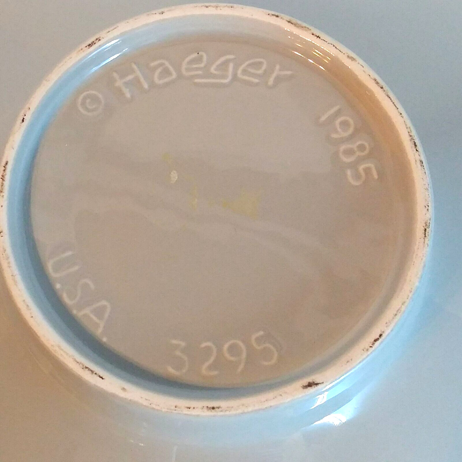 Vintage Haeger Warm Gray Pedestal Bowl Centerpiece #3295 Made in the USA 13.75″