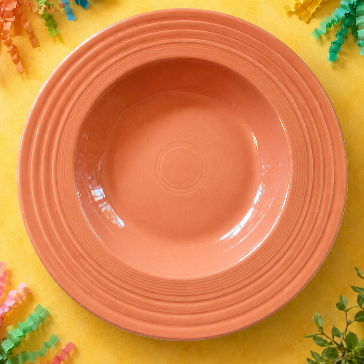 Fiesta Persimmon Orange 12″ Rim Pasta Bowl Homer Laughlin 1997 Retired Party