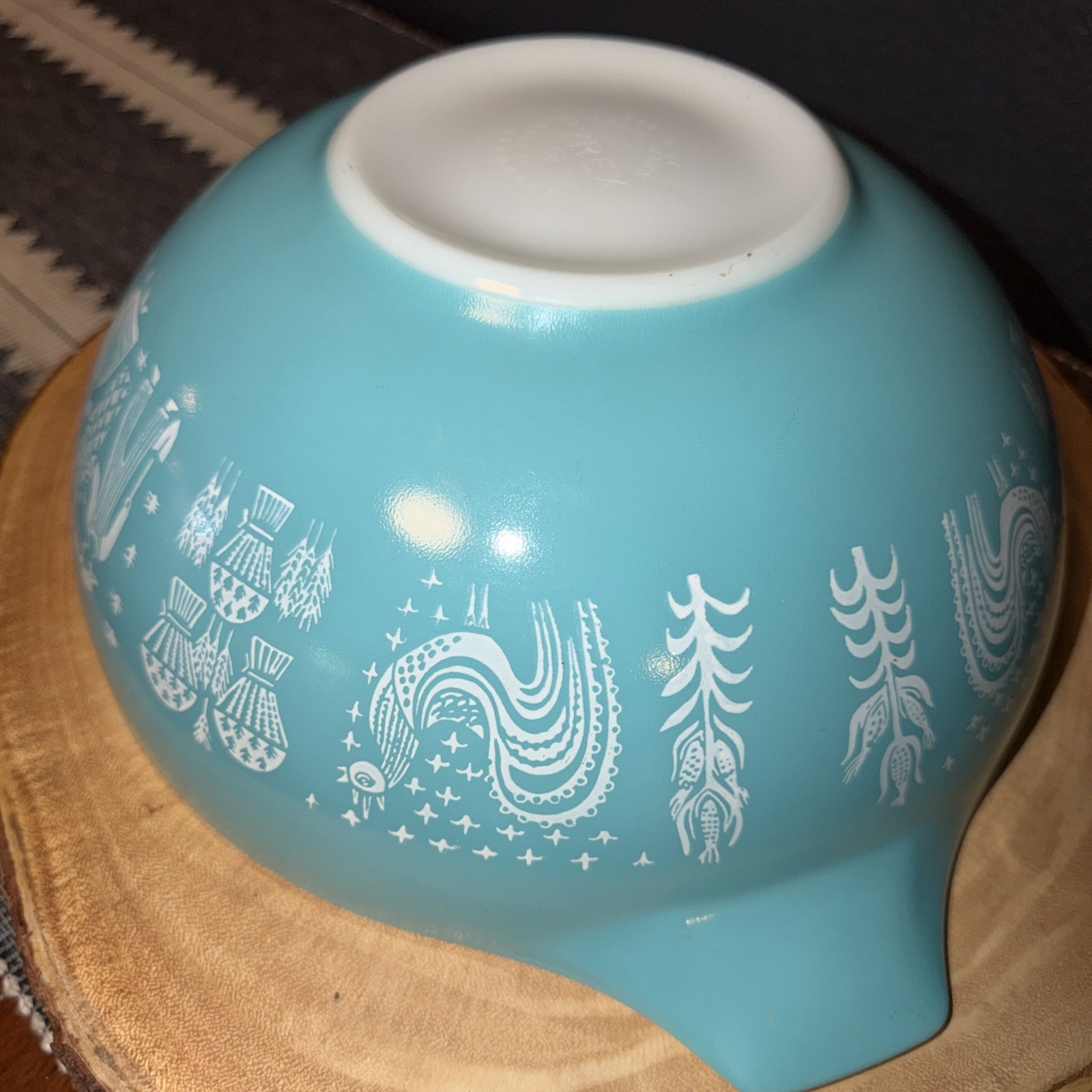 VTG Pyrex Amish Blue Butterprint Cinderella Dbl Spout Nesting Bowls Set of 3
