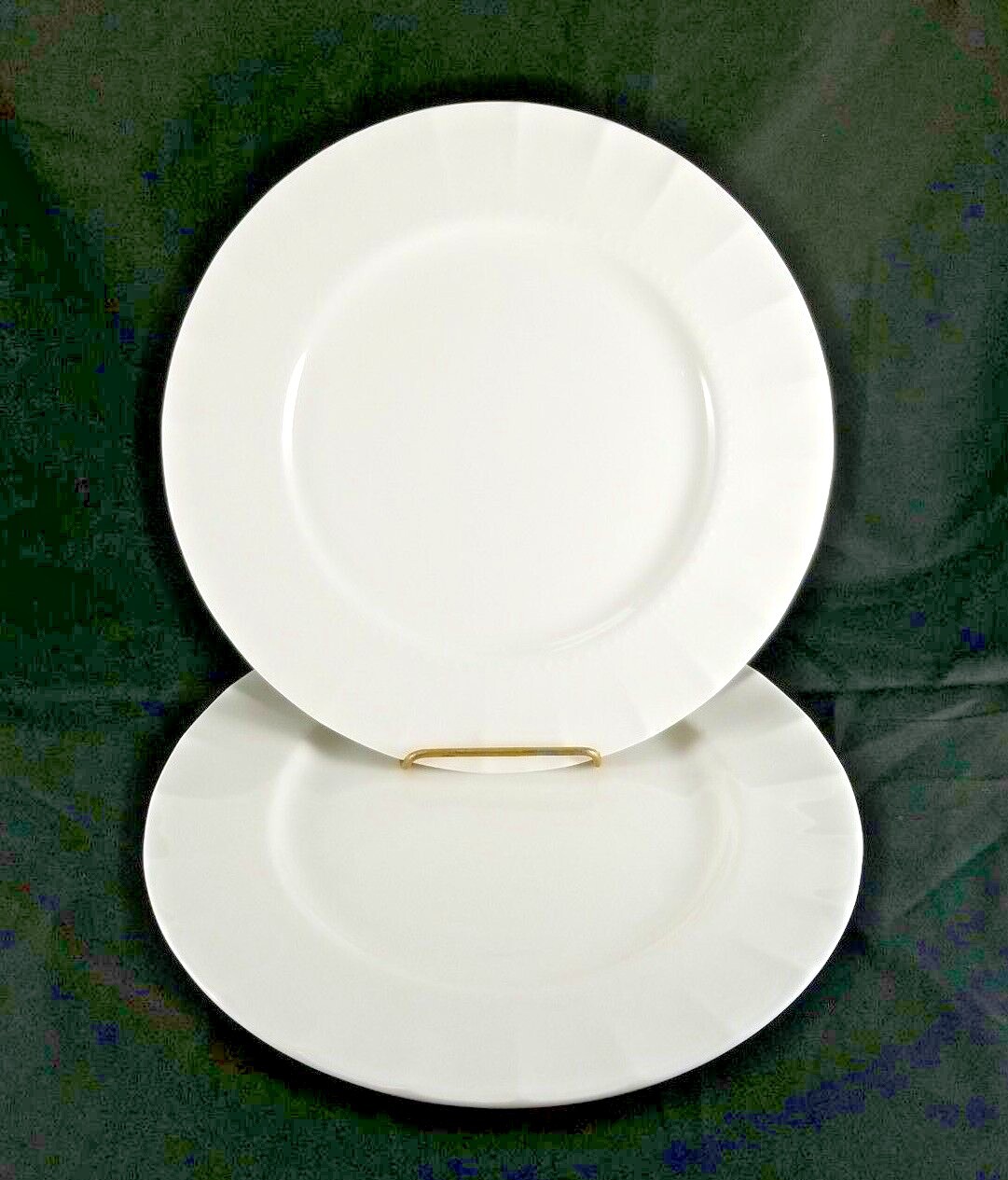 Godinger Elegant Dining White Bone China Salad Plates 8 1/8″ Dia. Set of 2
