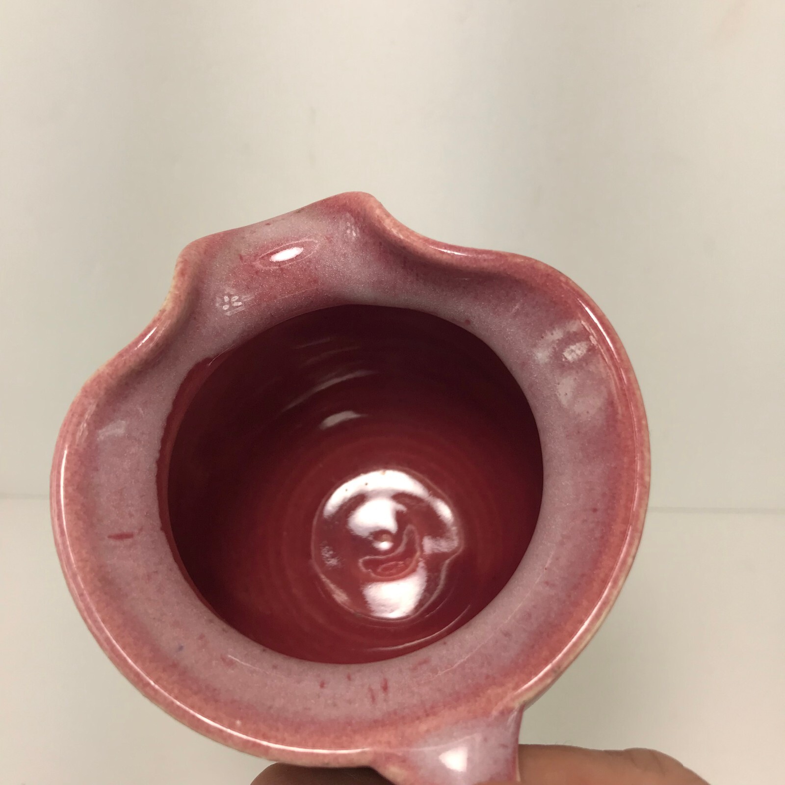 Old Fort North Carolina Pottery John Garrou VTG Honey Pot Creamer Jug Candle