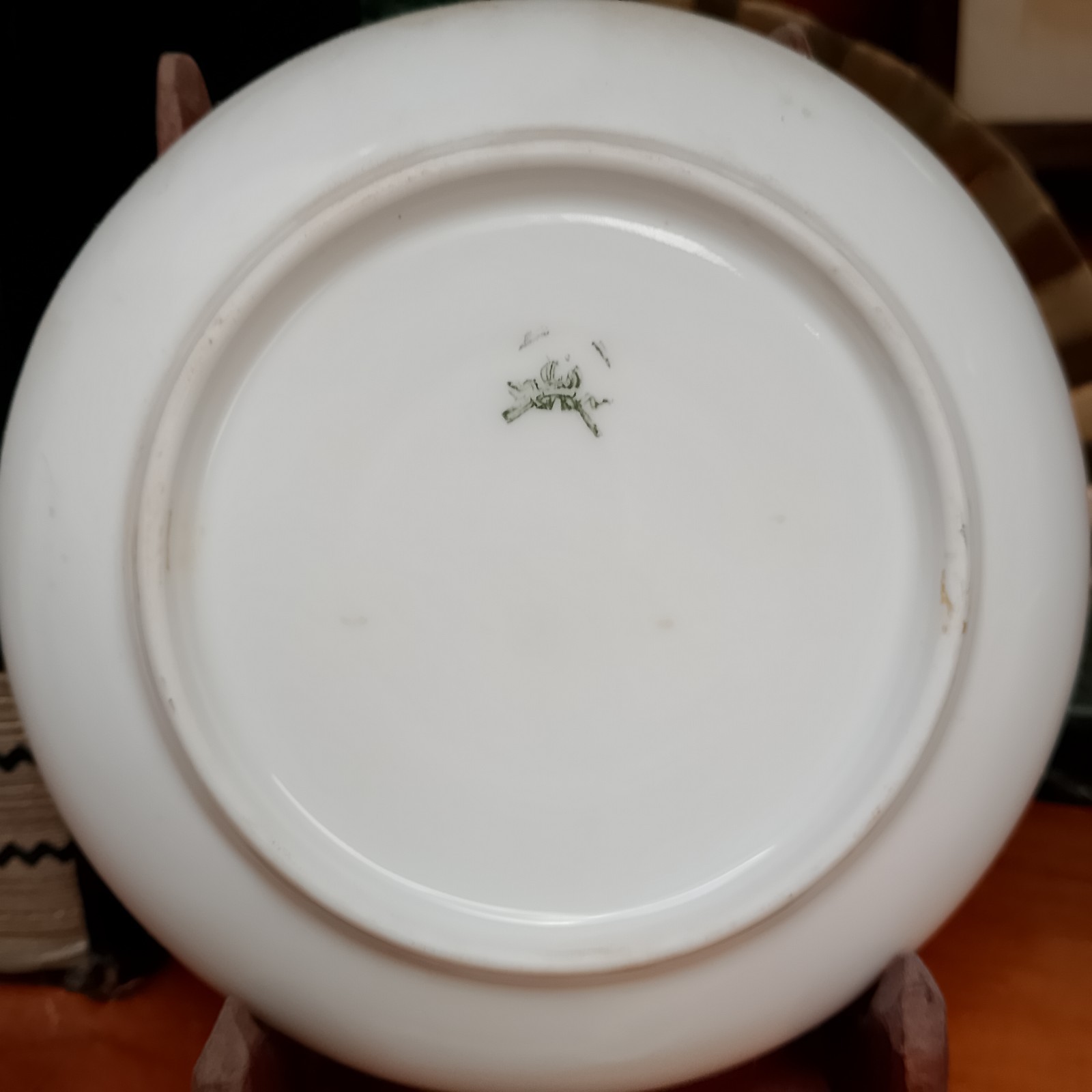 Fischer & Mieg Pirkenhammer Cup Saucer Birds BEES Hand-Painted 1890s C&S HTF