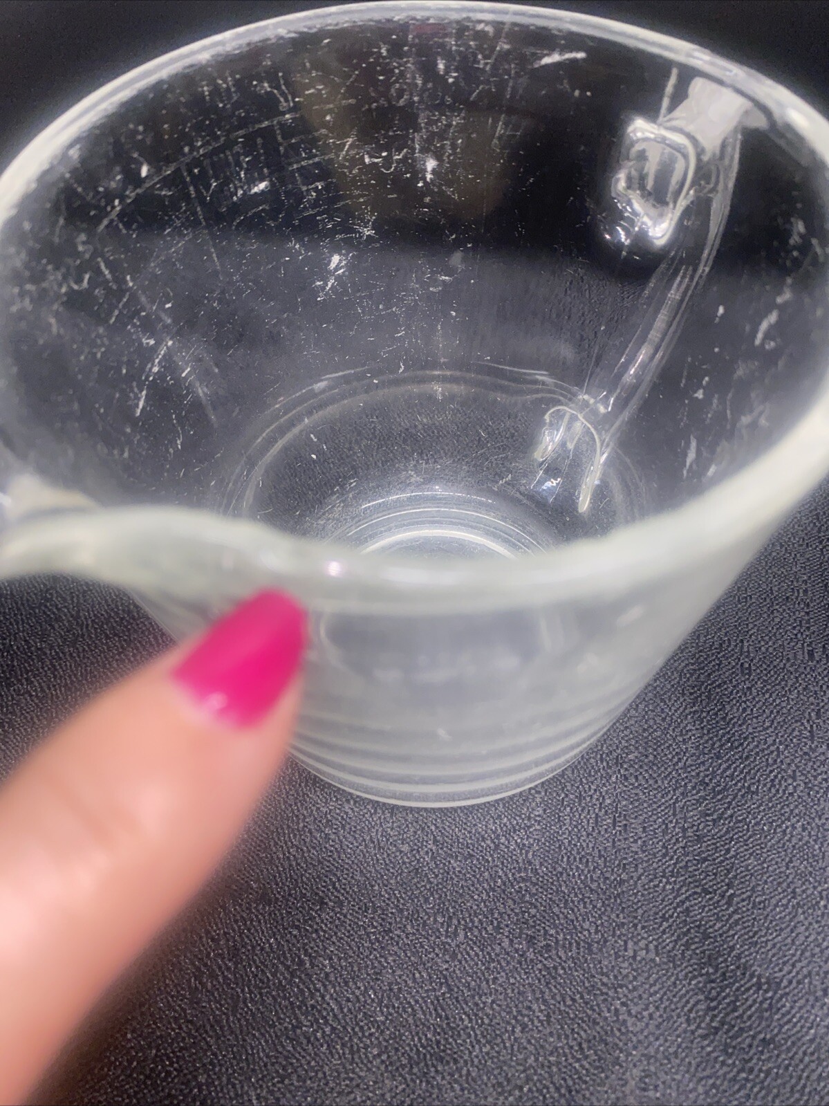 Vintage PUREX 2 Cup 16 Oz Measuring Cup D Handle #516 No Lines Made in the USA
