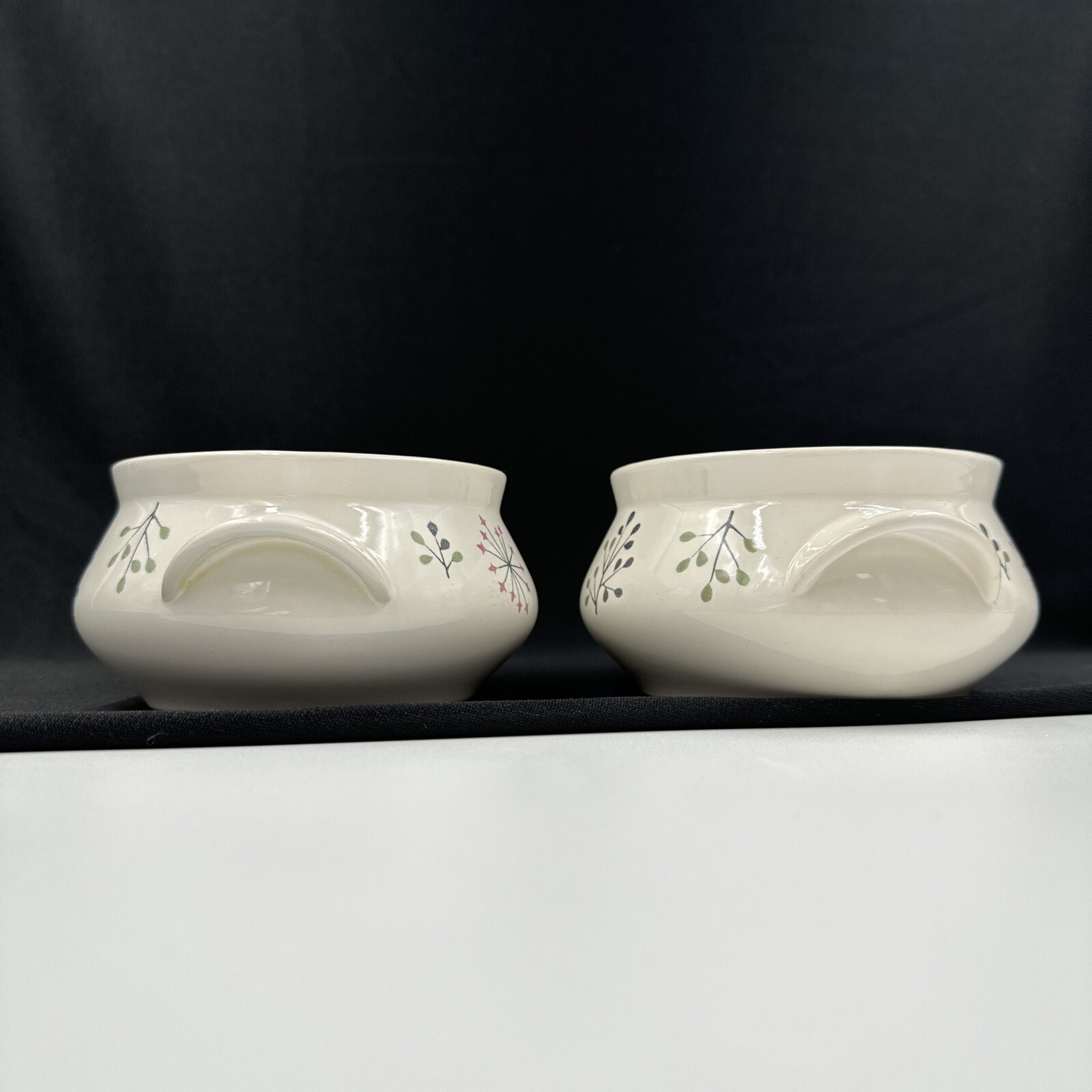 Franciscan Echo (2) 4” Individual Casserole Dish Without Lid USA •PRISTINE•