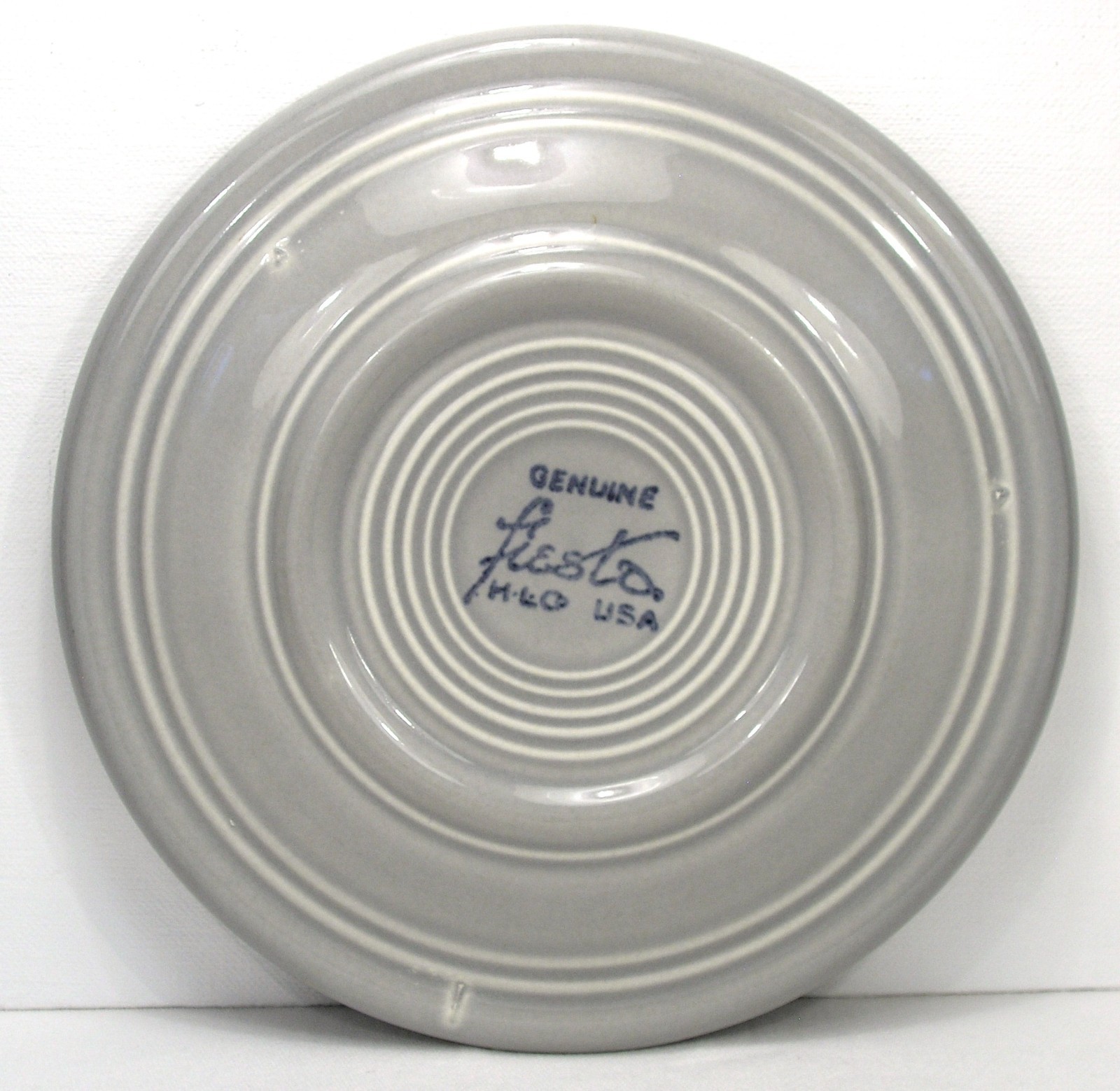 Vintage Fiesta 6″ Plate Lot (5) Gray Yellow Cobalt Blue Original 50’s Colors