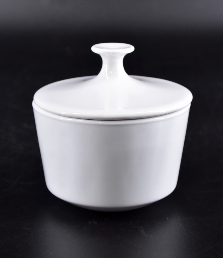 Vintage Corning Centura Coupe White Creamer and Sugar Bowl Set with Lid