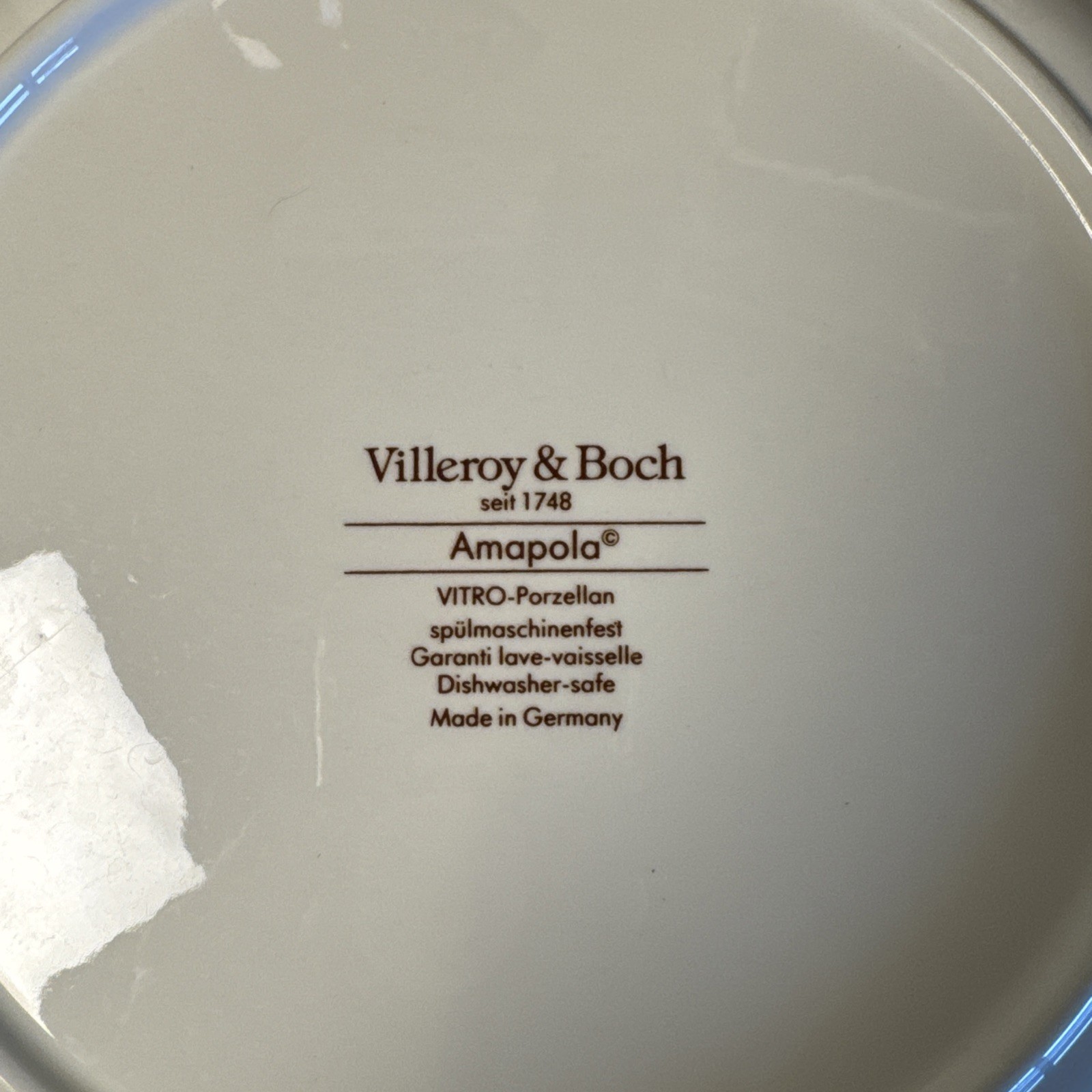 Villeroy & Boch 12 3/4″ AMAPOLA Large Round Serving CHOP Platter Plate Charger