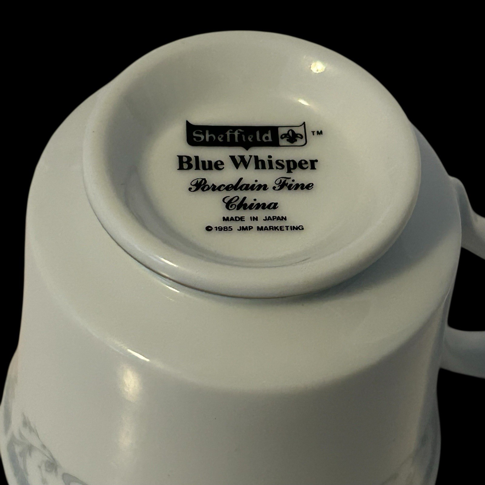 Vintage 1985 Sheffield Blue Whisper Porcelain Cup Saucer And Dessert Plate Japan