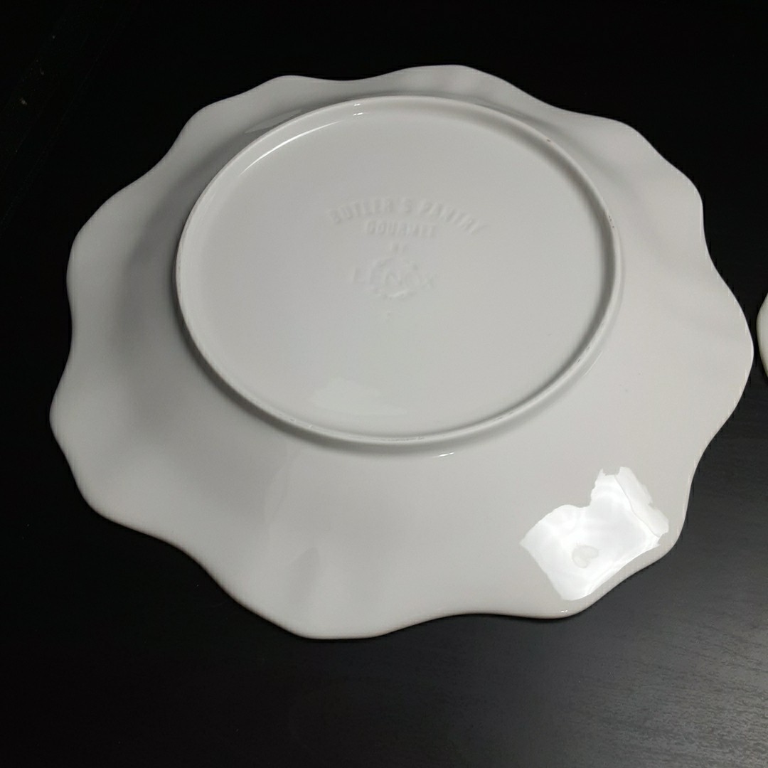2 Lenox Butler’s Pantry Scrolls & Leaves Gourmet Dinner Plate Ivory Cream 11 7/8