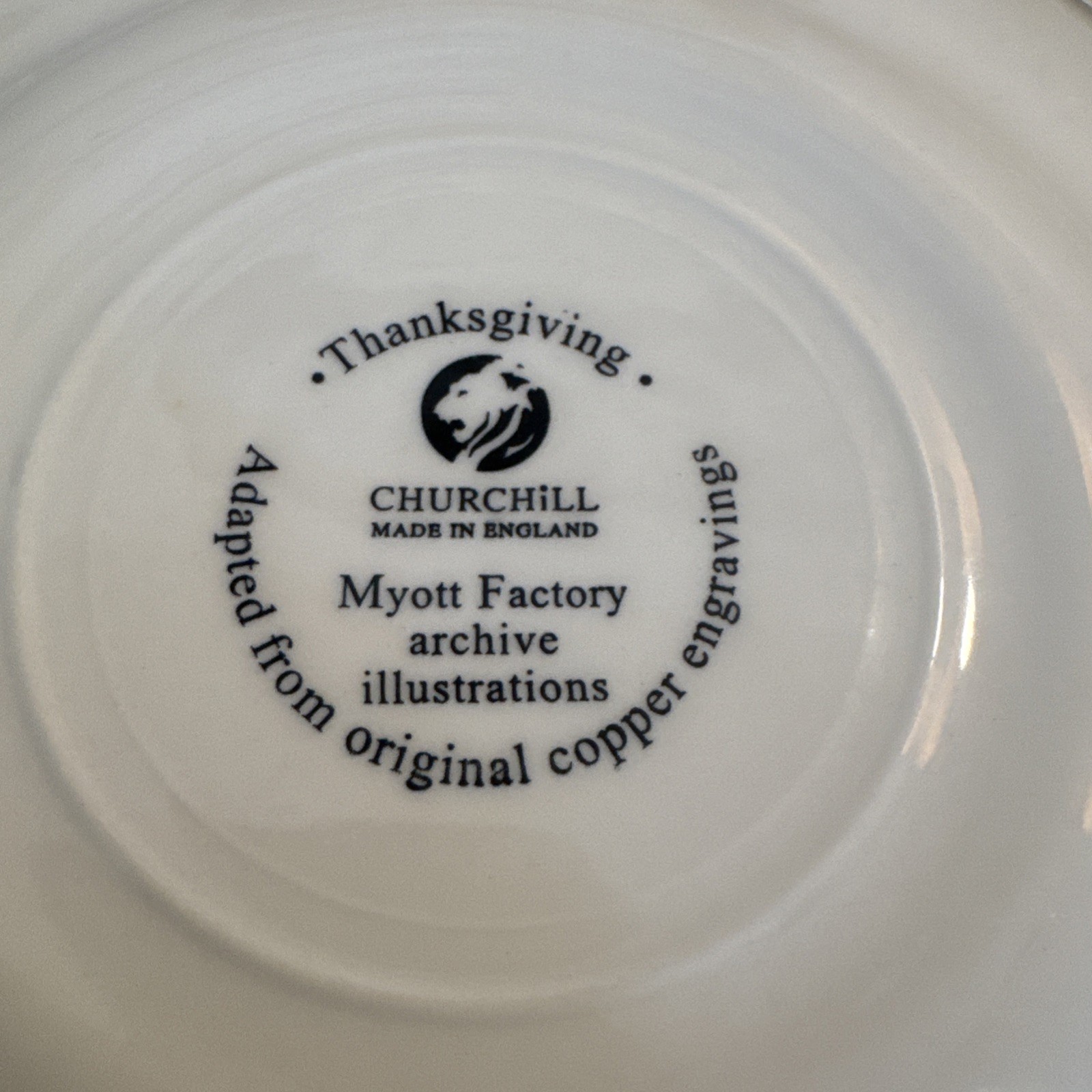 Churchill Myott England 7 Thanksgiving Salad/Appetizer/Dessert Plates 8″