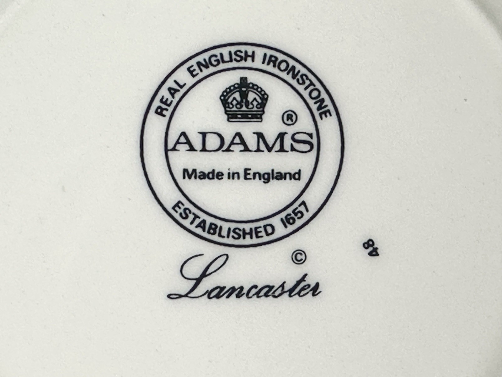 12 Adams Real English Ironstone Lancaster White Floral 6” Bread Butter Plates