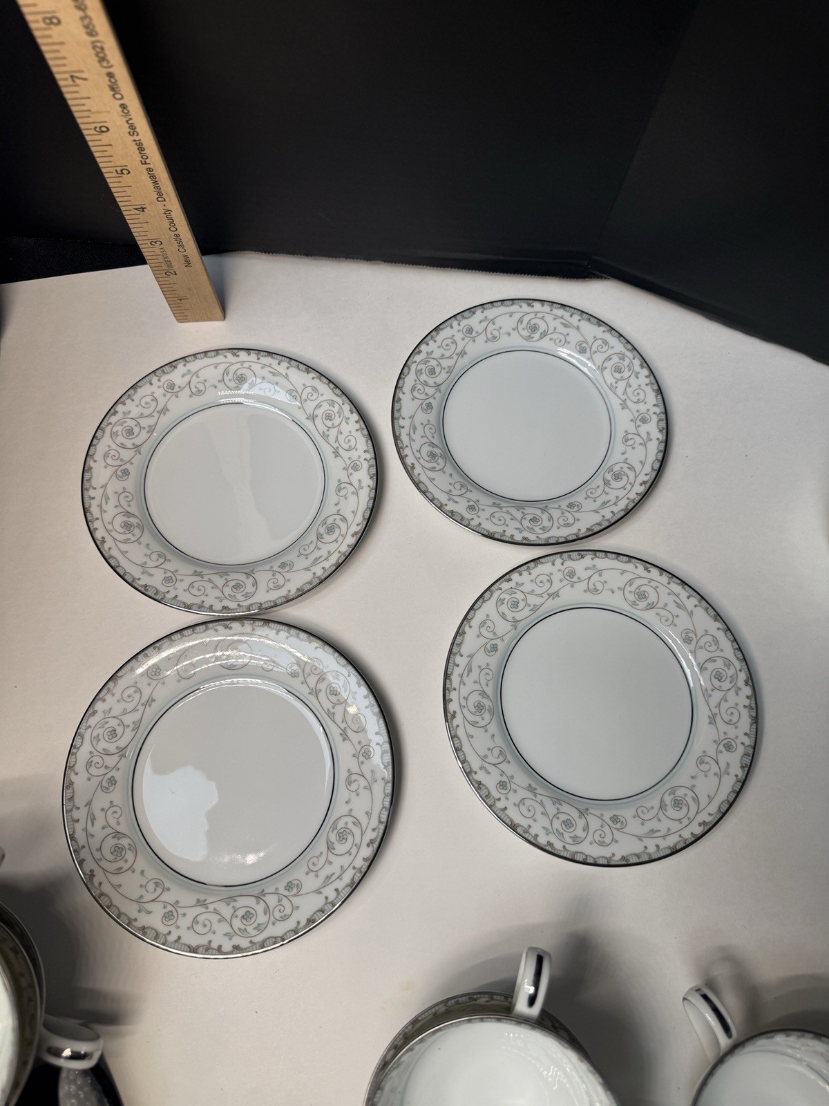 4- Noritake Oxford Porcelain 6 1/2” Bread & Butter Plates Set of 4