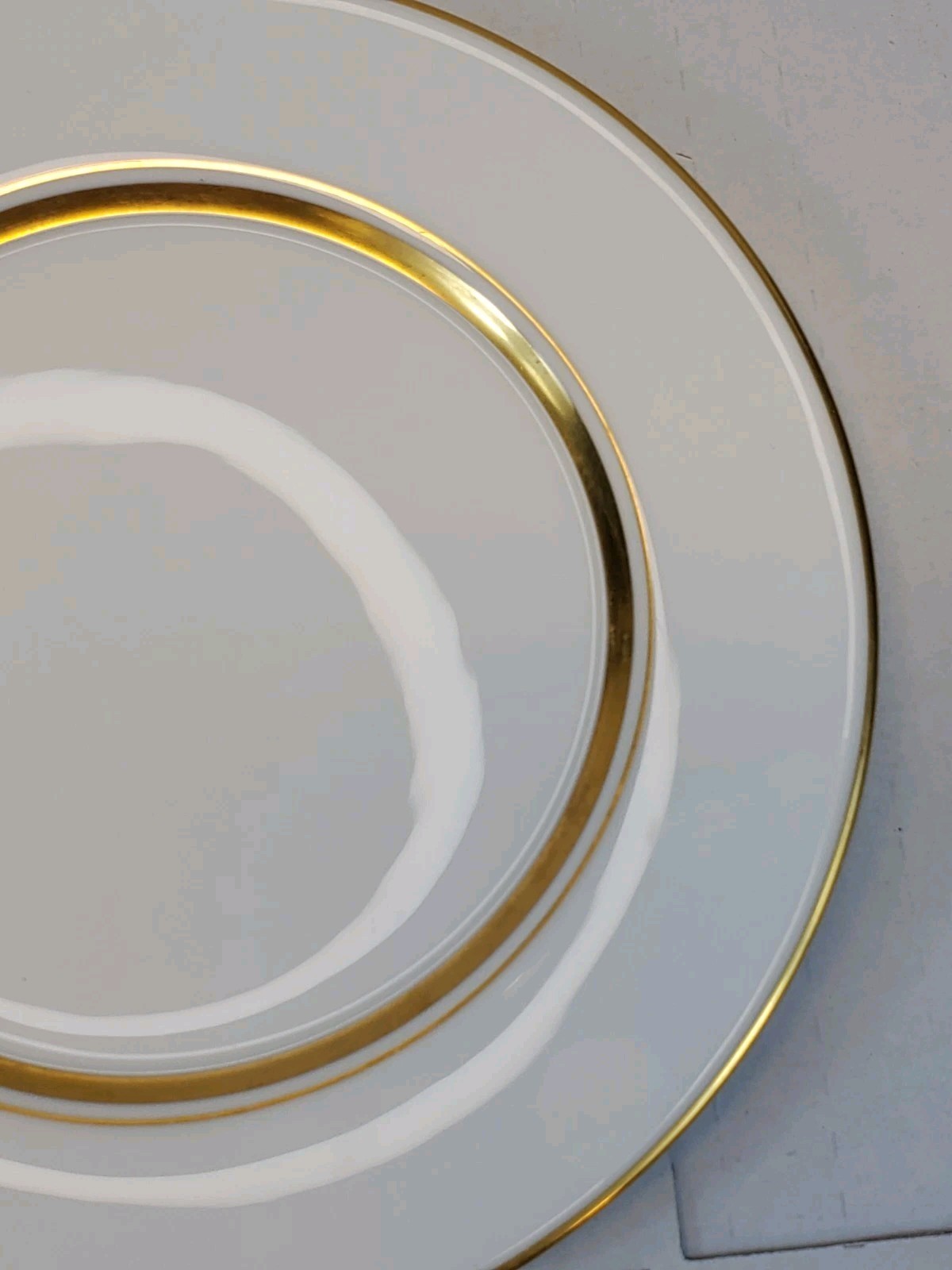 Oxford Lenox Bone China Andover Set Of 4 Salad Plates 6″ White With Gold Trim