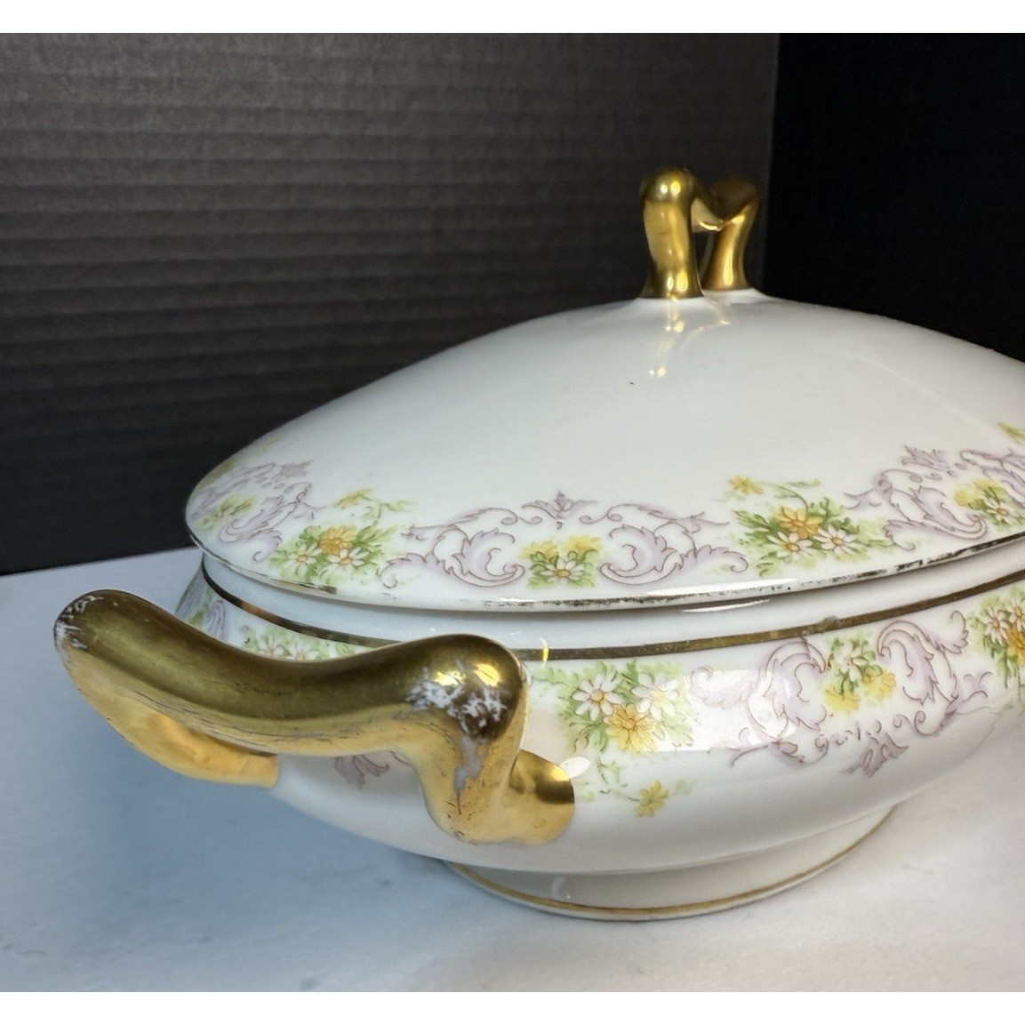 ATQ Limoges Elite Works Bawo & Dotter BWD647 Oval Covered Vegetable Server 12″