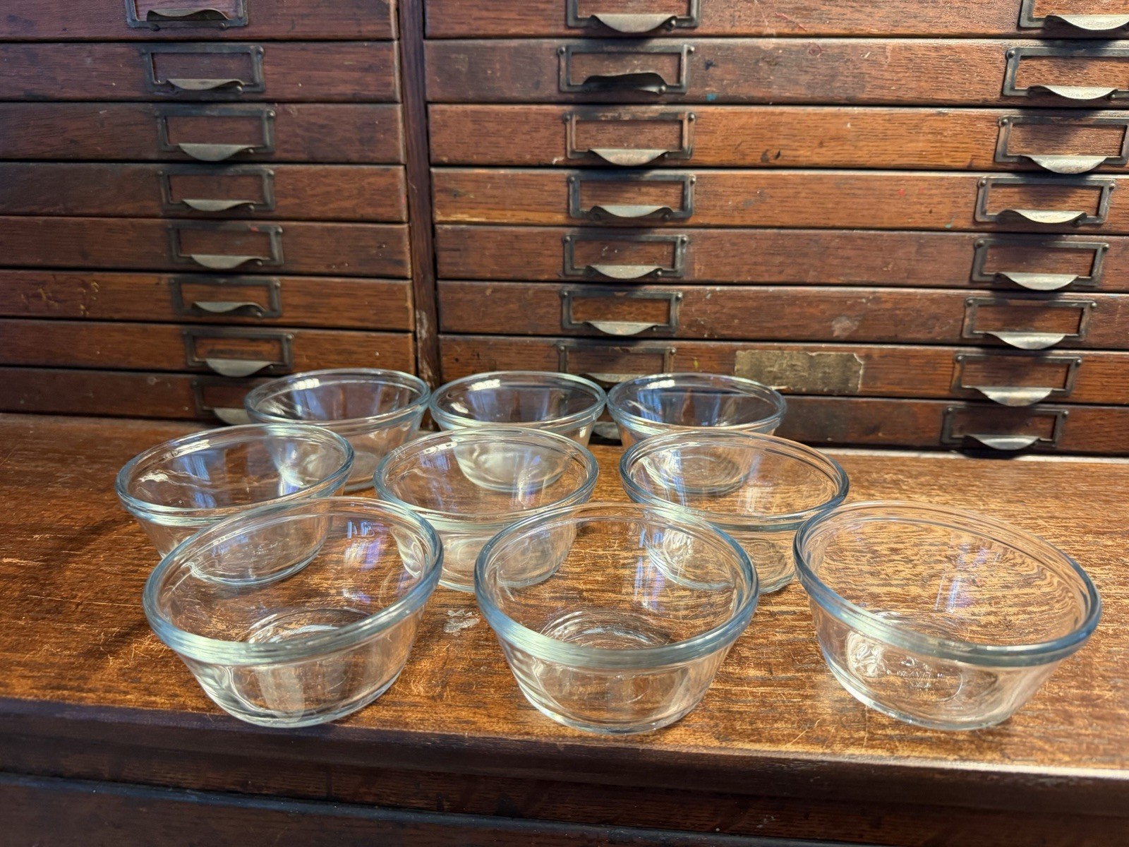 Lot 16 Clear Glass Custard Cup Ramekins: PYREX Anchor-Hocking (6) 4 oz (10) 6 oz