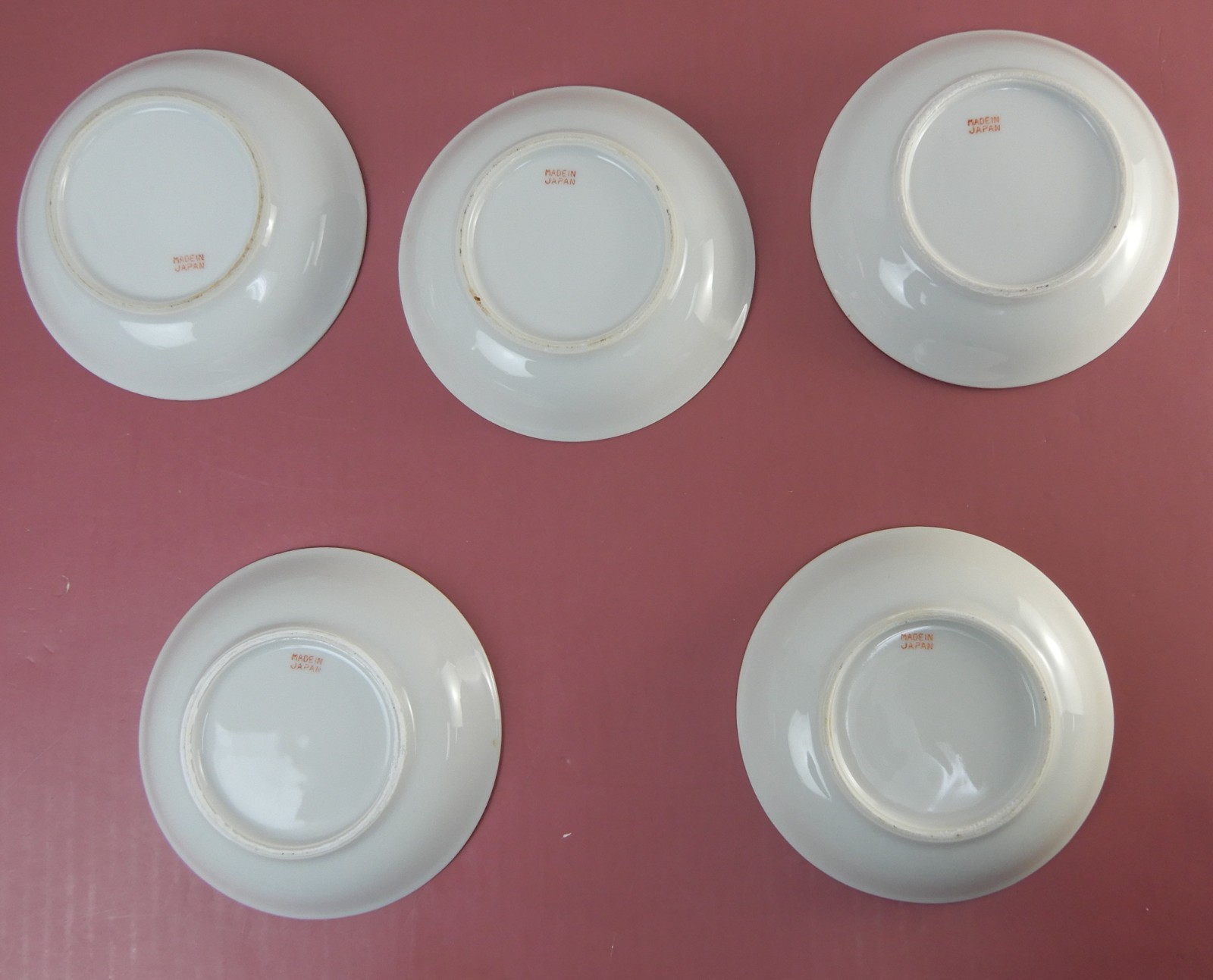 Vintage Set of 5 “Mayfair China” Made in Japan Dessert Bowls