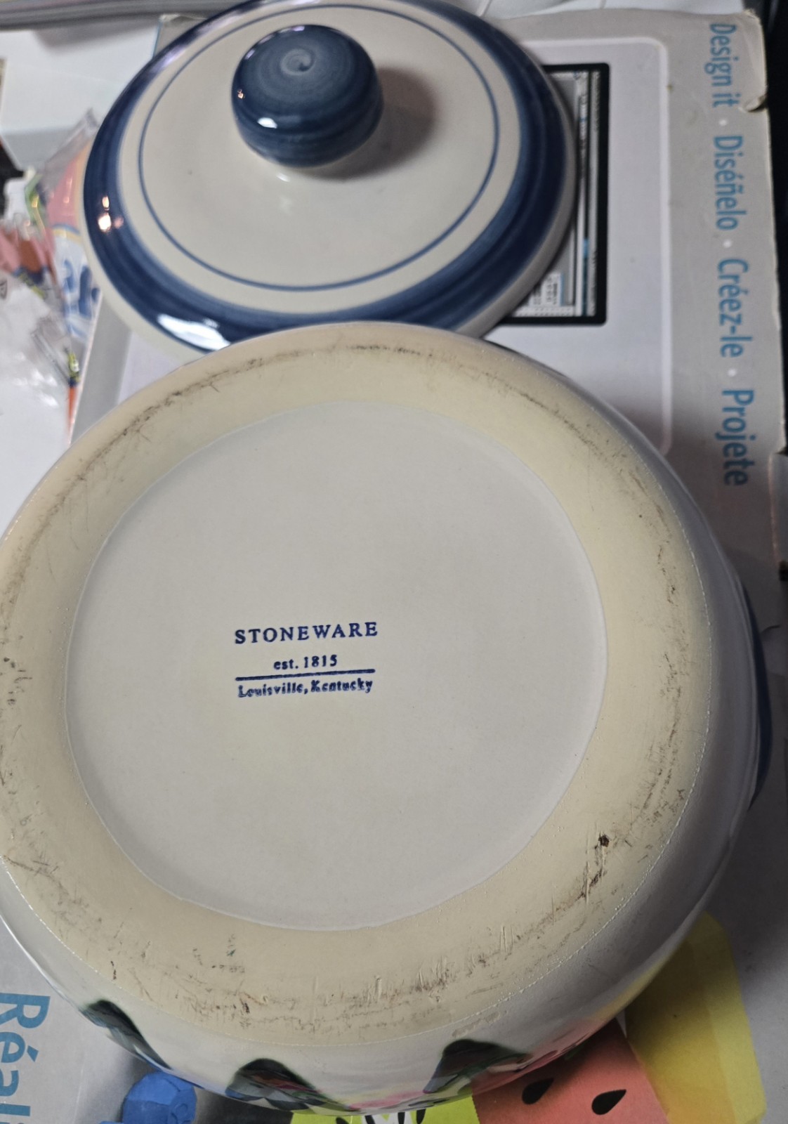 Louisville Stoneware Vintage Cornflower Casserole Baking Dish