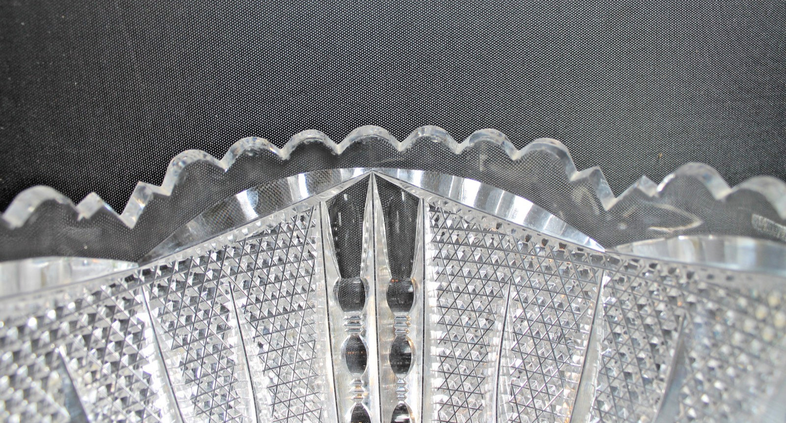 American Brilliant Signed Libbey No. 496 Cut Glass Bowl in “Victor” c. 1905-1910