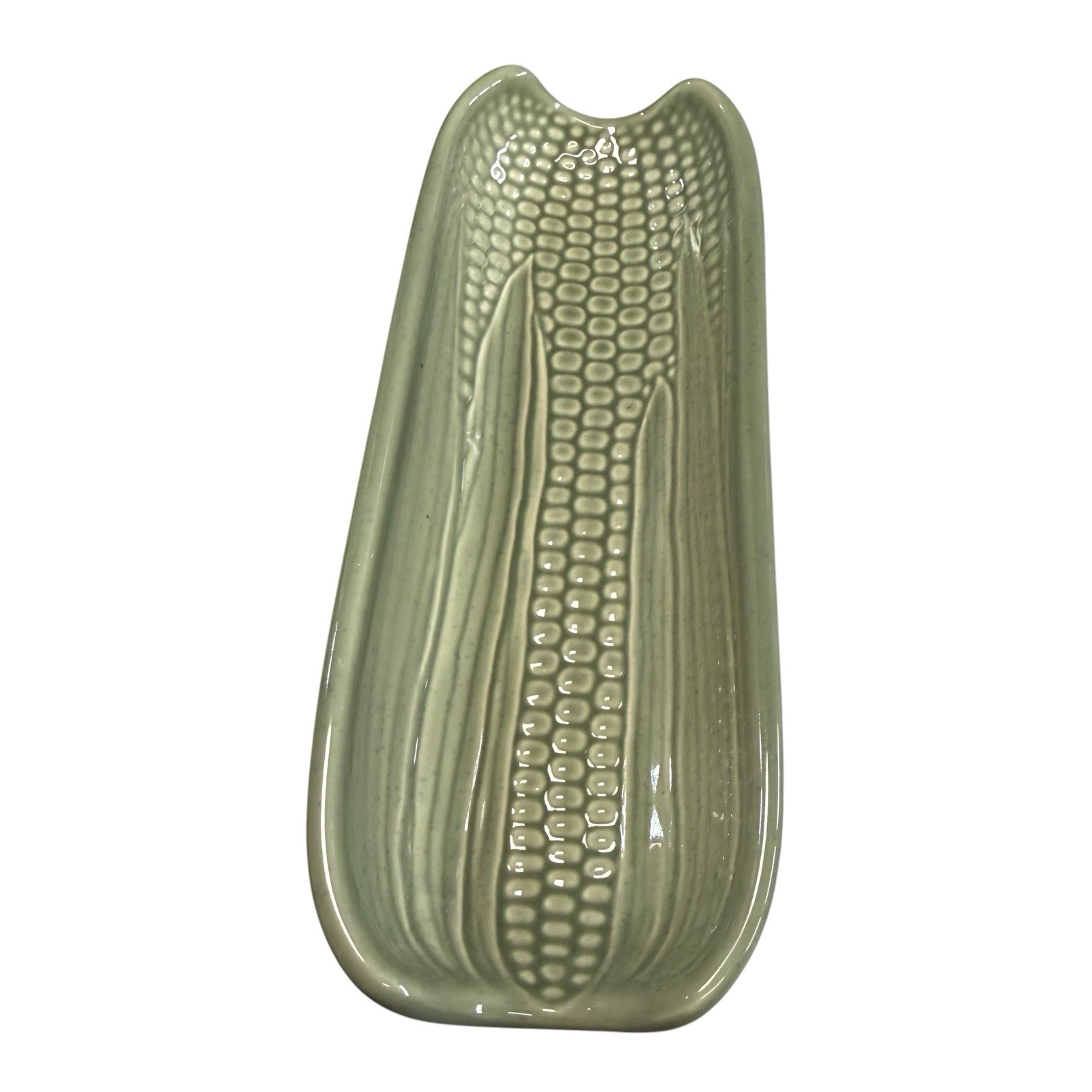 Pfaltzgraff Corn on the Cob Holders Footed Dish Sage Green Naturewood Set Of 4