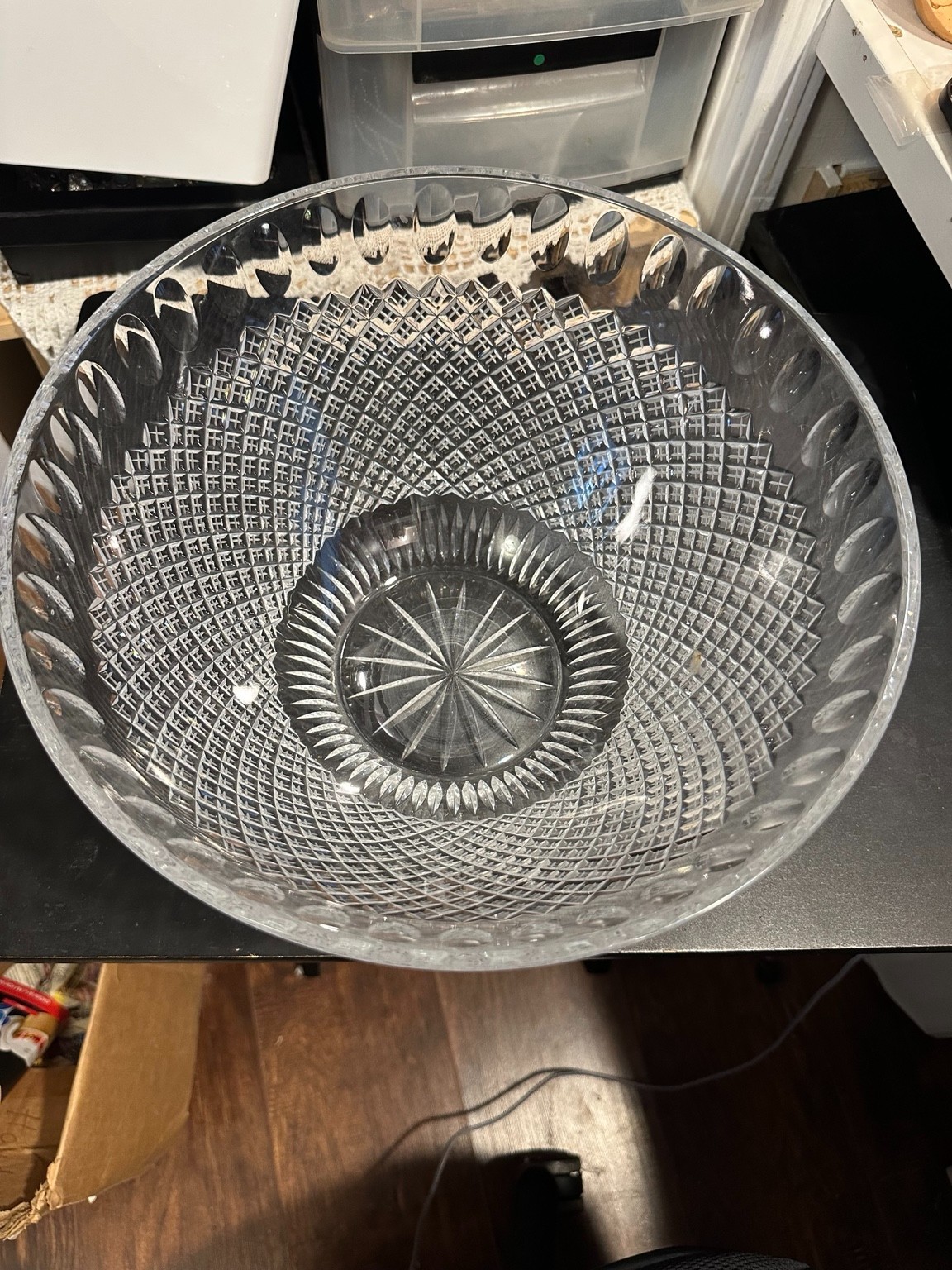RARE Waterford Colleen CRB11 11-3/4″ Crystal Round Bowl Vintage Ireland
