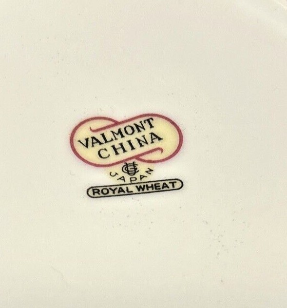 Vintage Valmont China “Royal Wheat” Saucer Bowl Salt Pepper Gravy Trays Japan