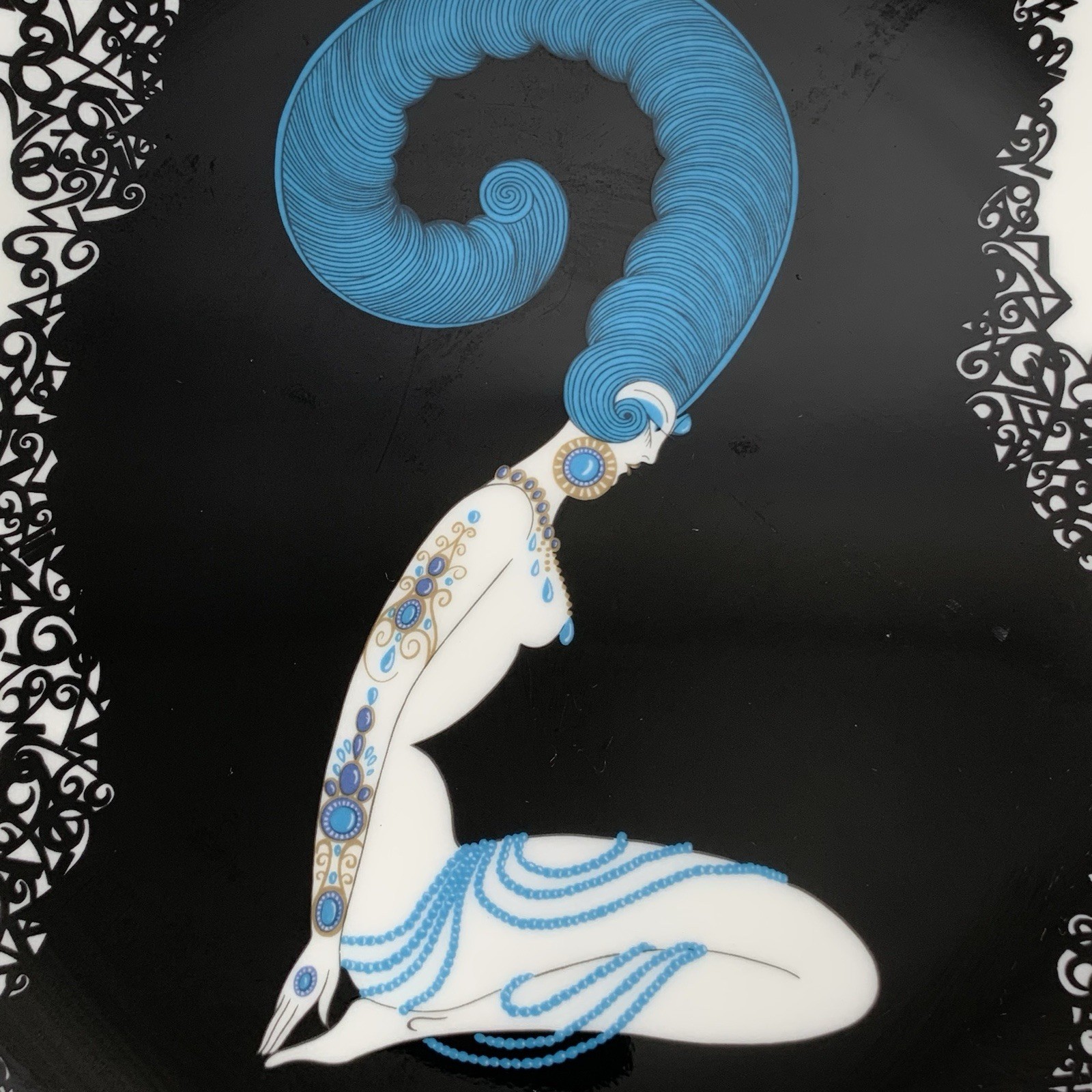 Erté – 2 & 4 The Numerals Made in Japan Bone China Plates – Lot of 4